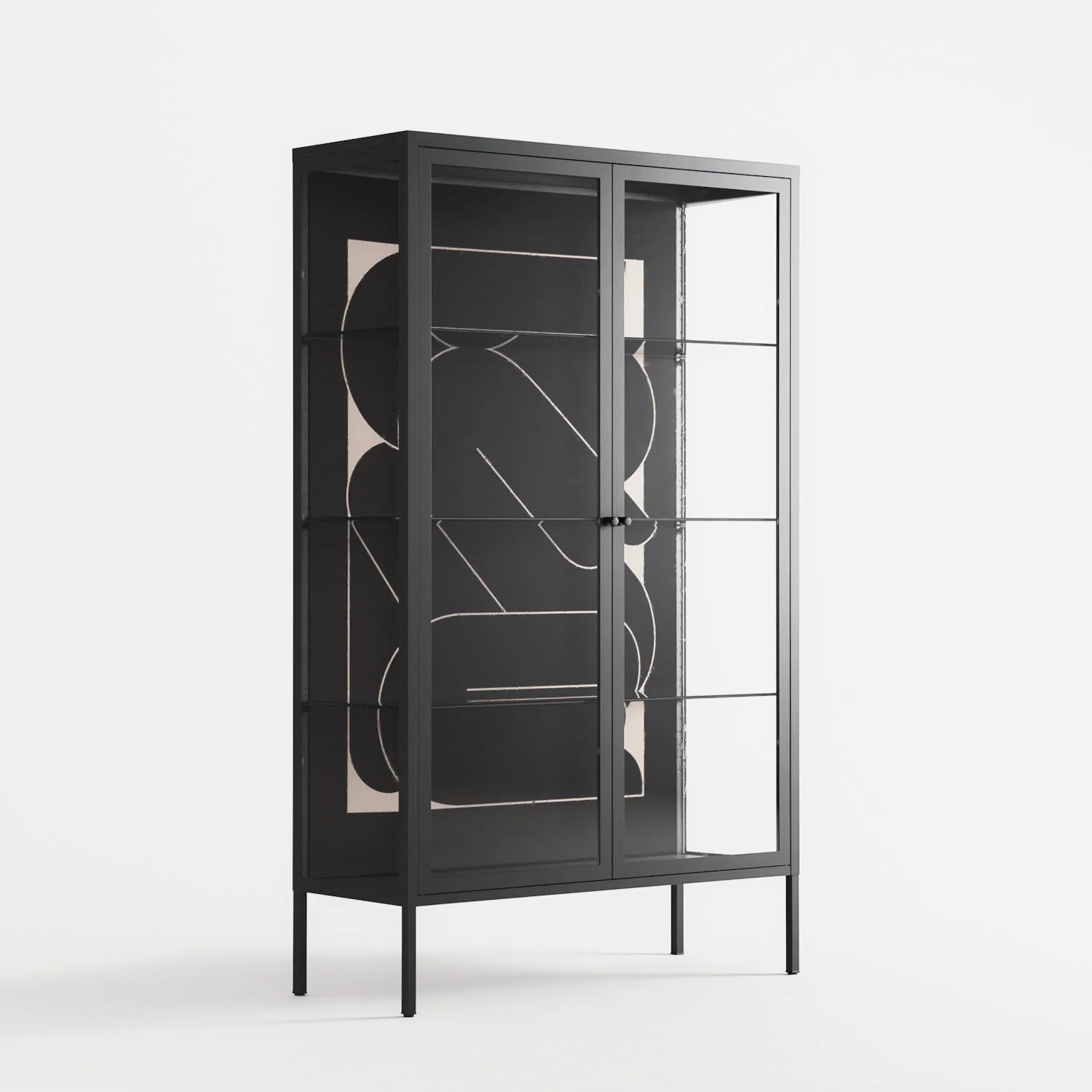 Love Flow - Cabinet - Andrea Devia-Nuño - Antracite - Clear glass - Image 4