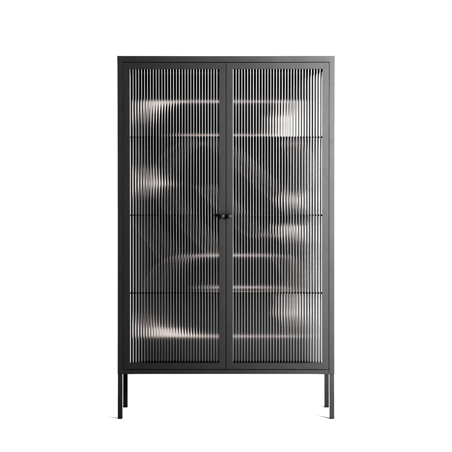 Love Flow - Cabinet - Andrea Devia-Nuño - Antracite - Reeded glass