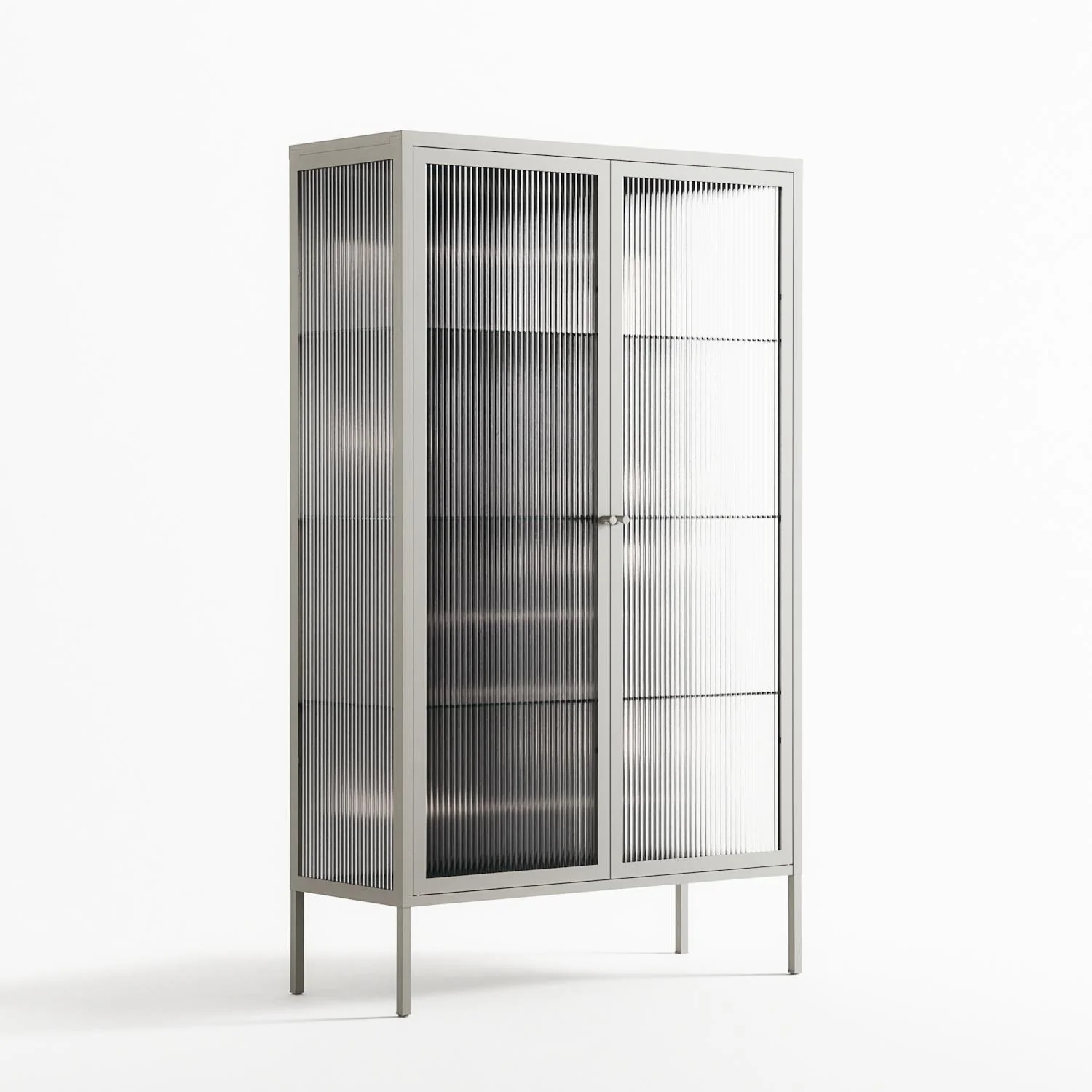 Love Flow - Cabinet - Andrea Devia-Nuño - Chalk - Reeded glass - Image 4