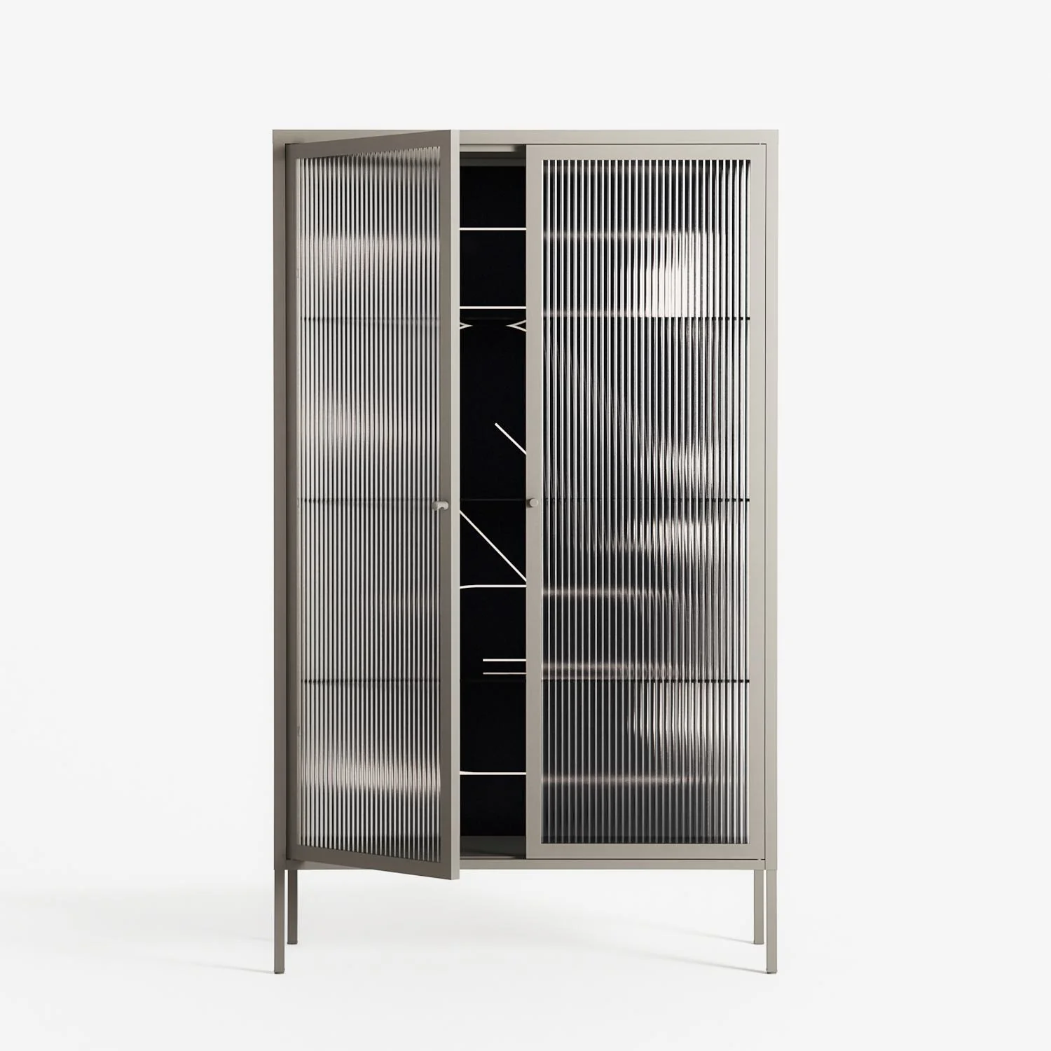 Love Flow - Cabinet - Andrea Devia-Nuño - Pebble - Reeded glass - Image 2