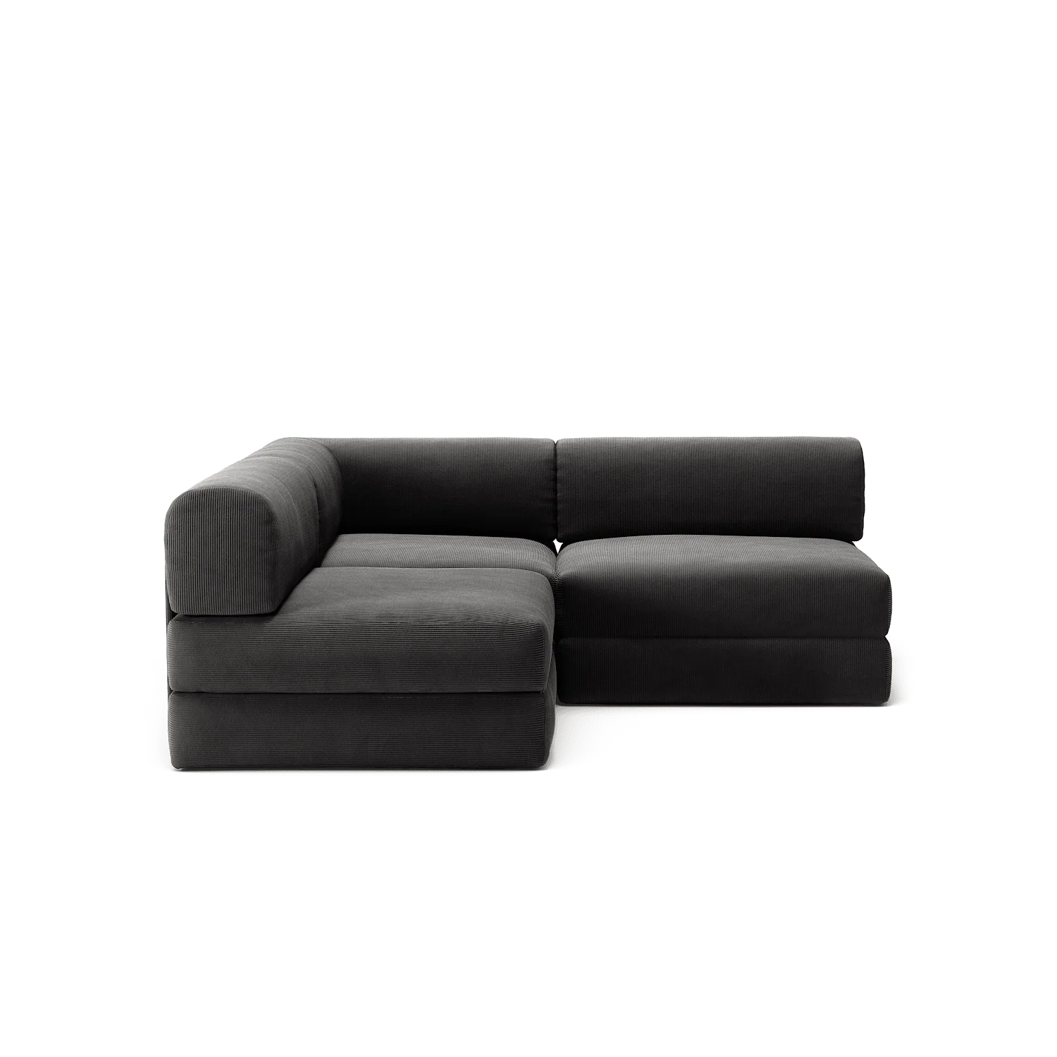 LUNA - 2 Seat Corner - Left - Corduroy Charcoal
