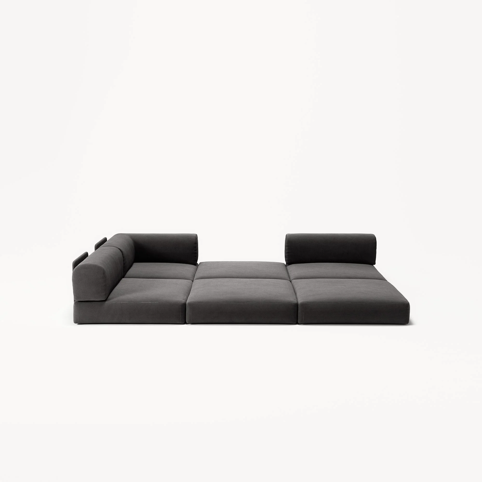 LUNA - 2 Seat Corner - Left - Corduroy Charcoal - Image 4