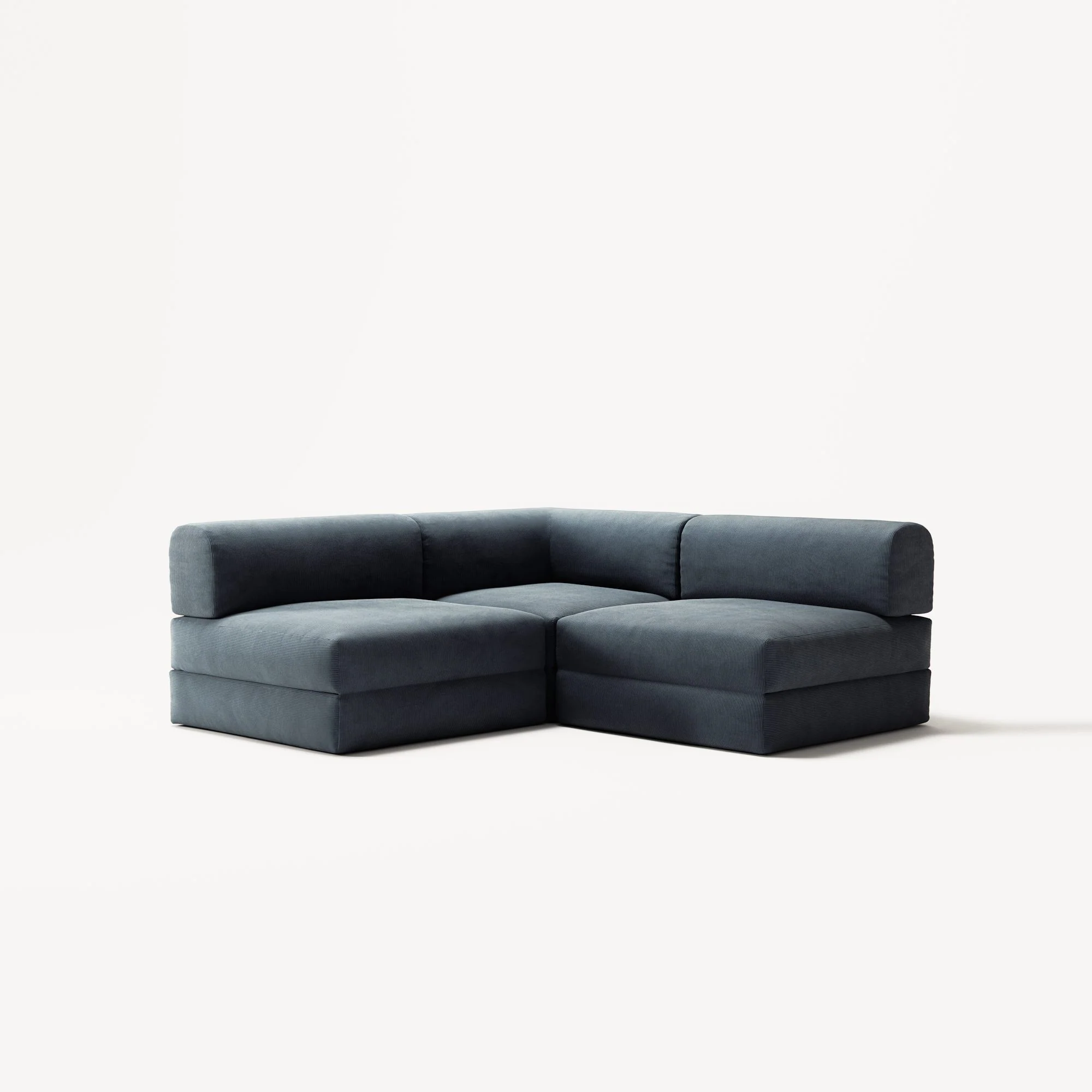 LUNA - 2 Seat Corner - Left - Corduroy Dark Blue - Image 2