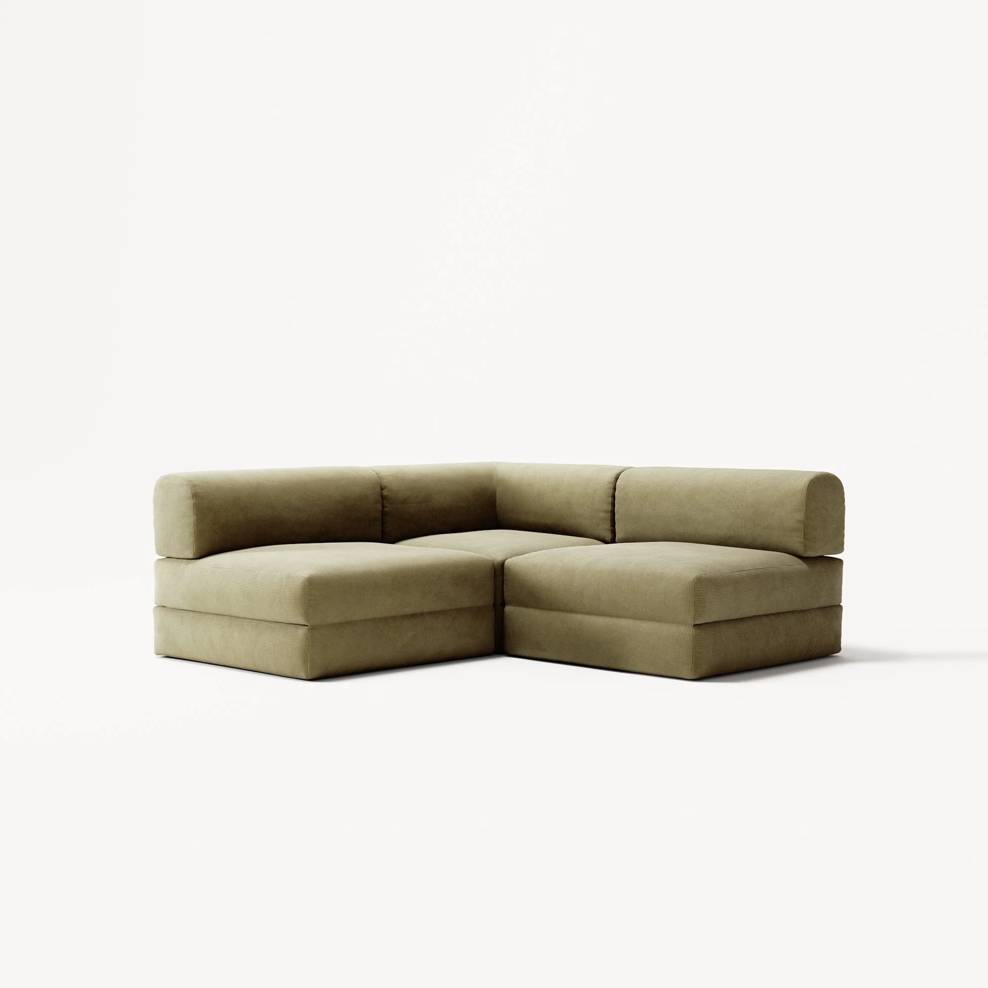 LUNA - 2 Seat Corner - Left - Corduroy Lime - Image 2
