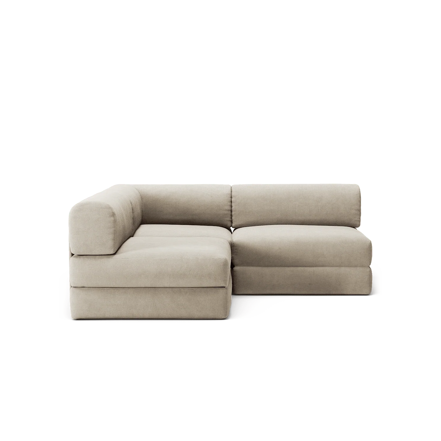 LUNA - 2 Seat Corner - Left - Corduroy Off-White