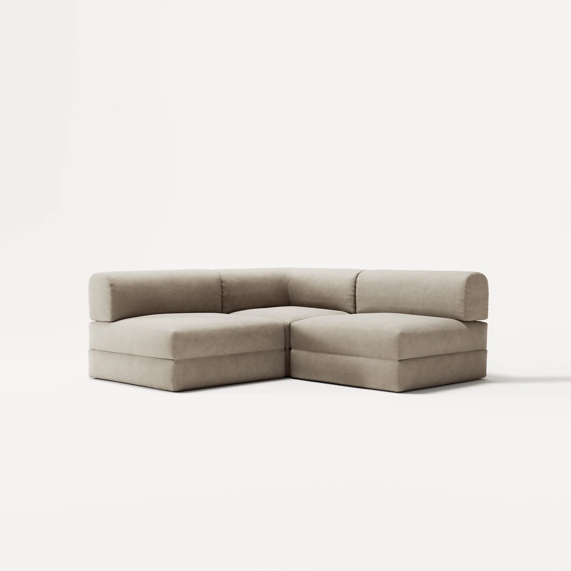 LUNA - 2 Seat Corner - Left - Corduroy Off-White - Image 2