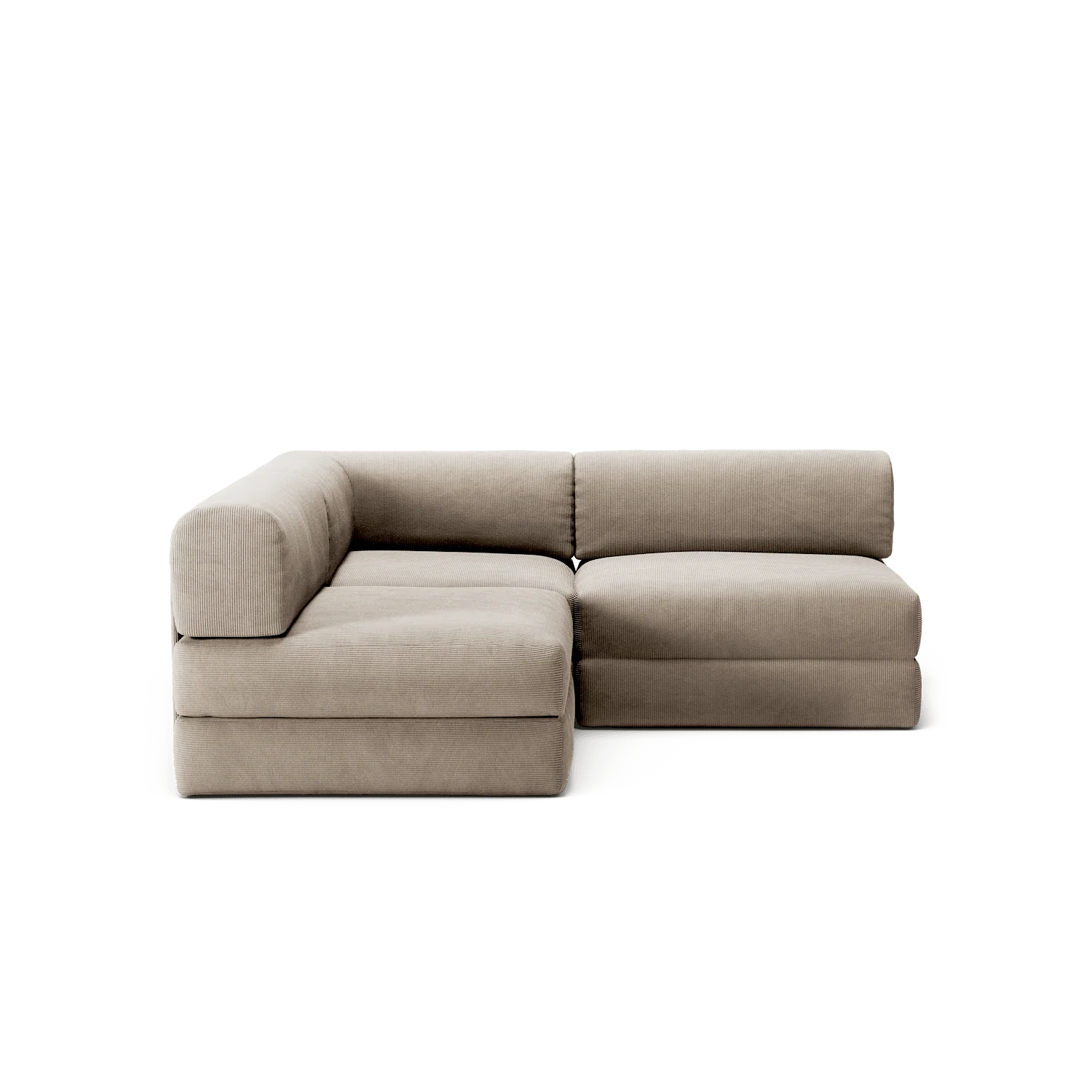 LUNA - 2 Seat Corner - Left - Corduroy Pale Beige