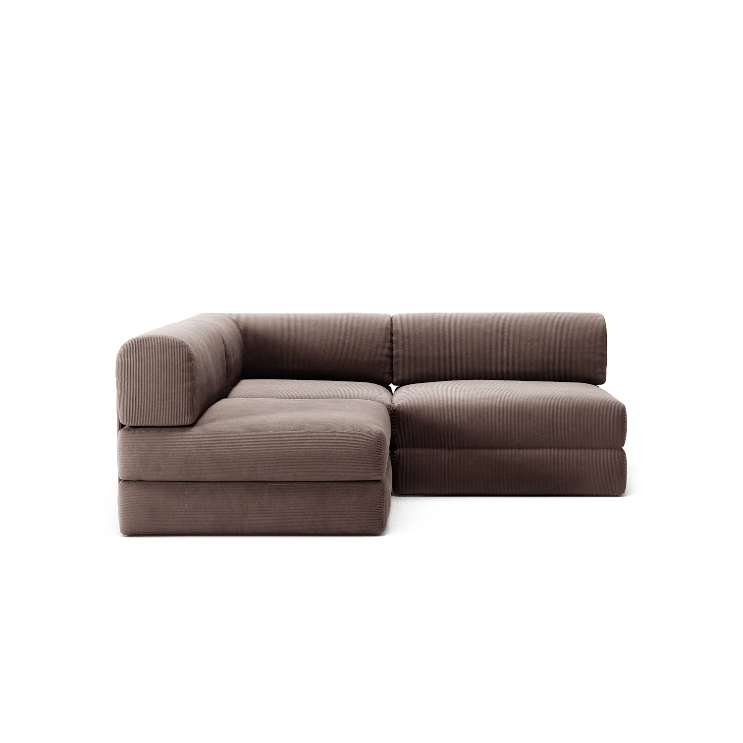 LUNA - 2 Seat Corner - Left - Corduroy Warm Brown