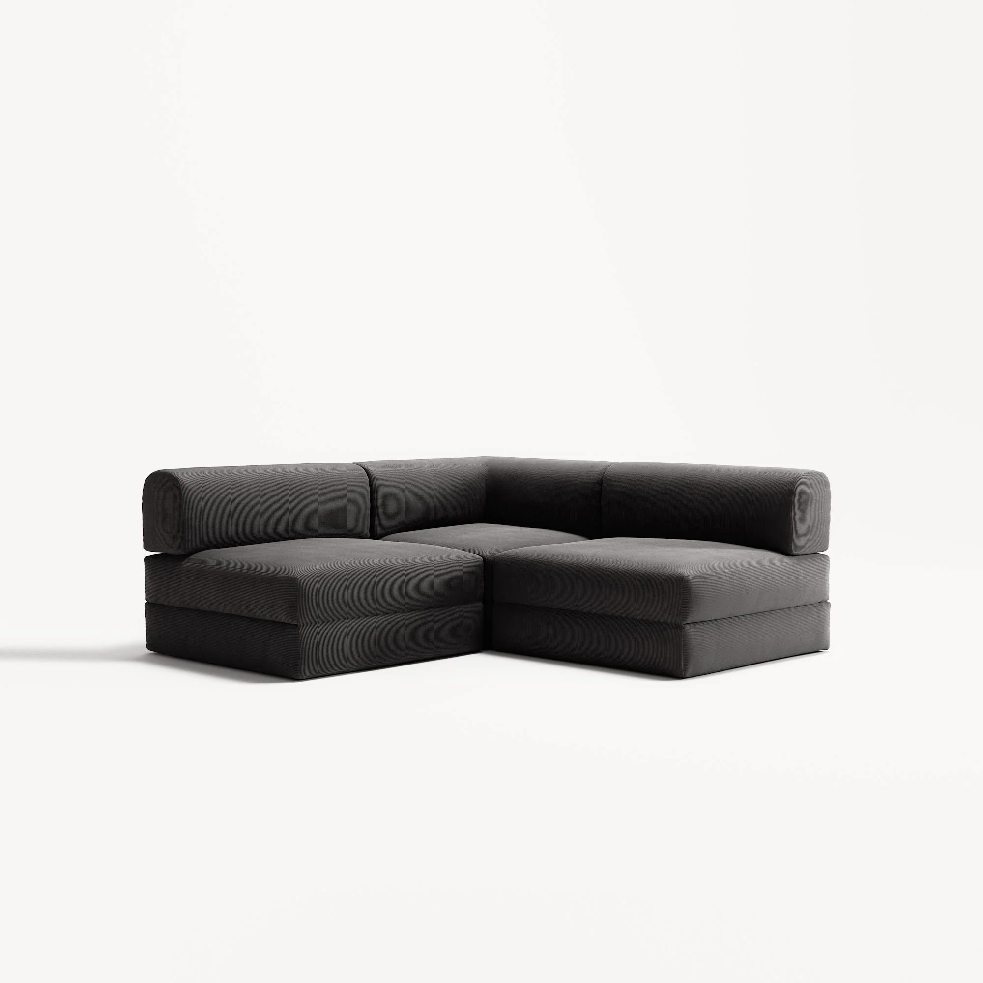 LUNA - 2 Seat Corner - Right - Corduroy Charcoal - Image 2