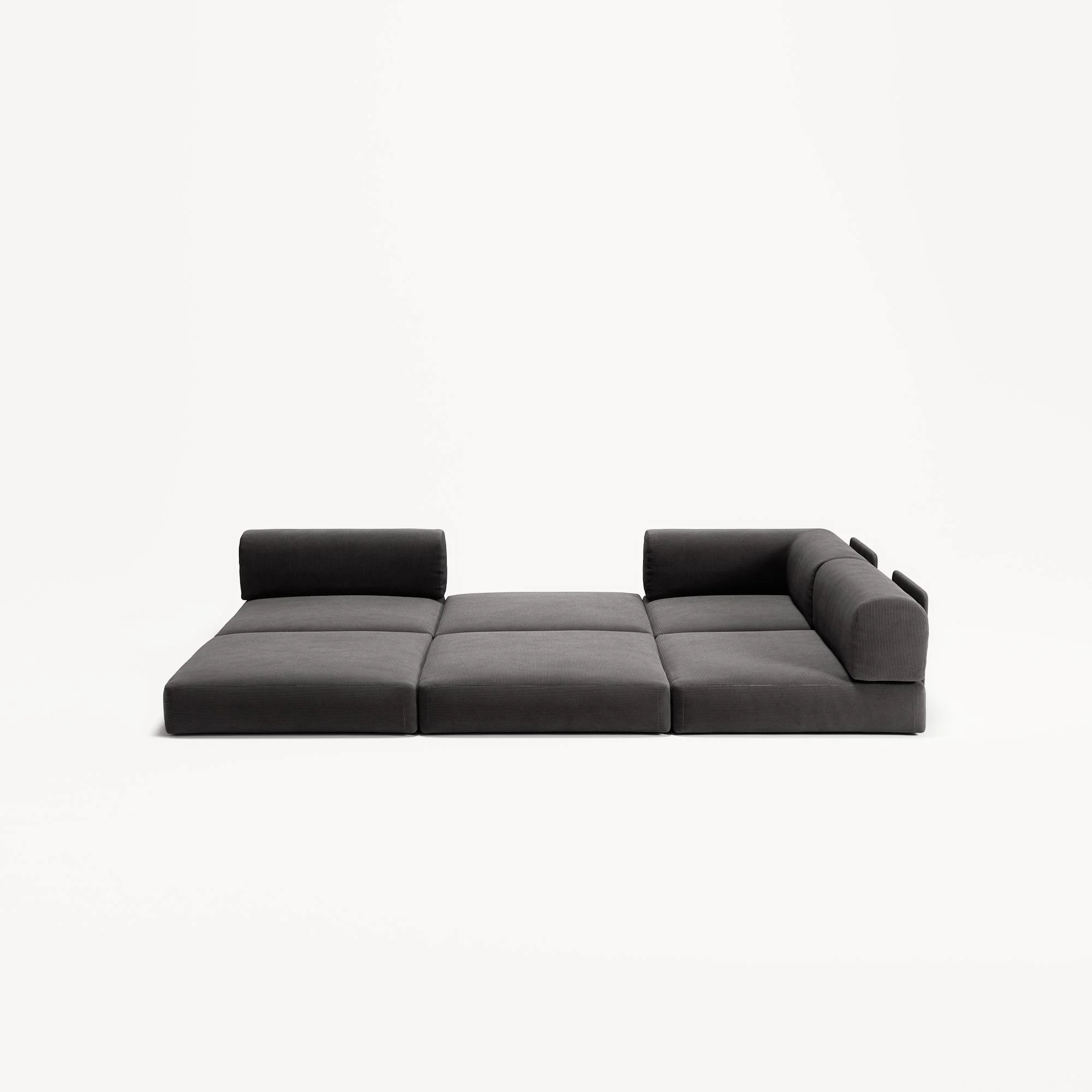 LUNA - 2 Seat Corner - Right - Corduroy Charcoal - Image 4