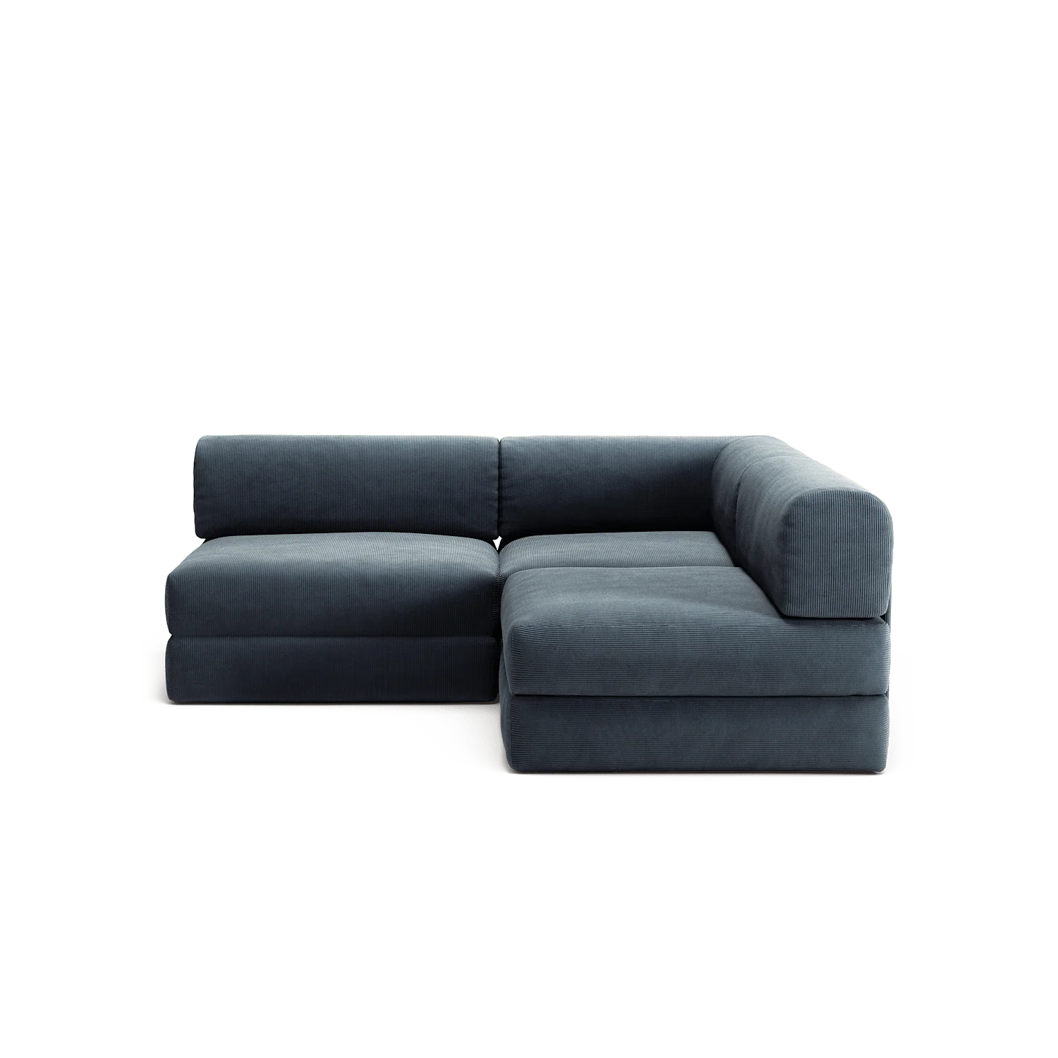 LUNA - 2 Seat Corner - Right - Corduroy Dark Blue