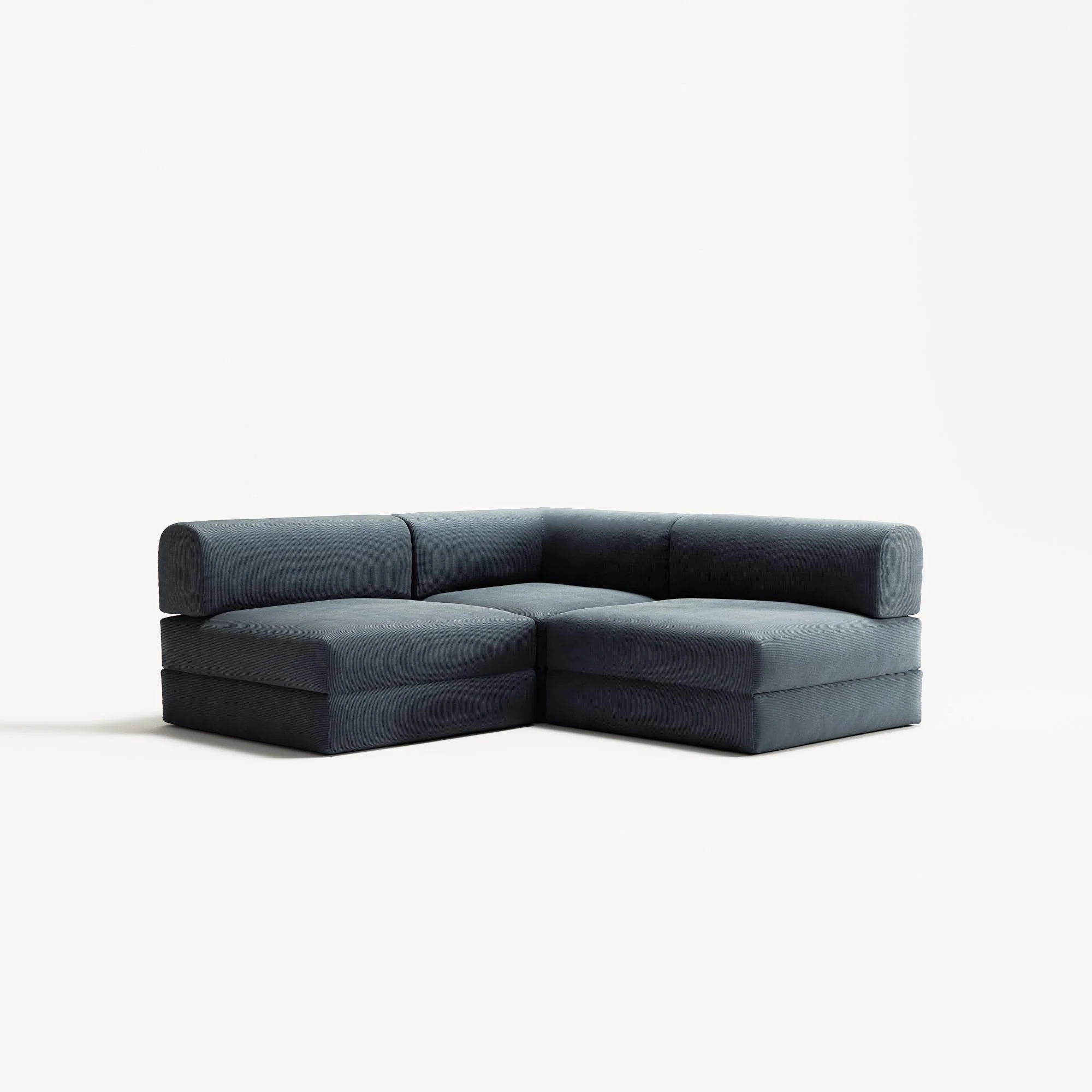 LUNA - 2 Seat Corner - Right - Corduroy Dark Blue - Image 2