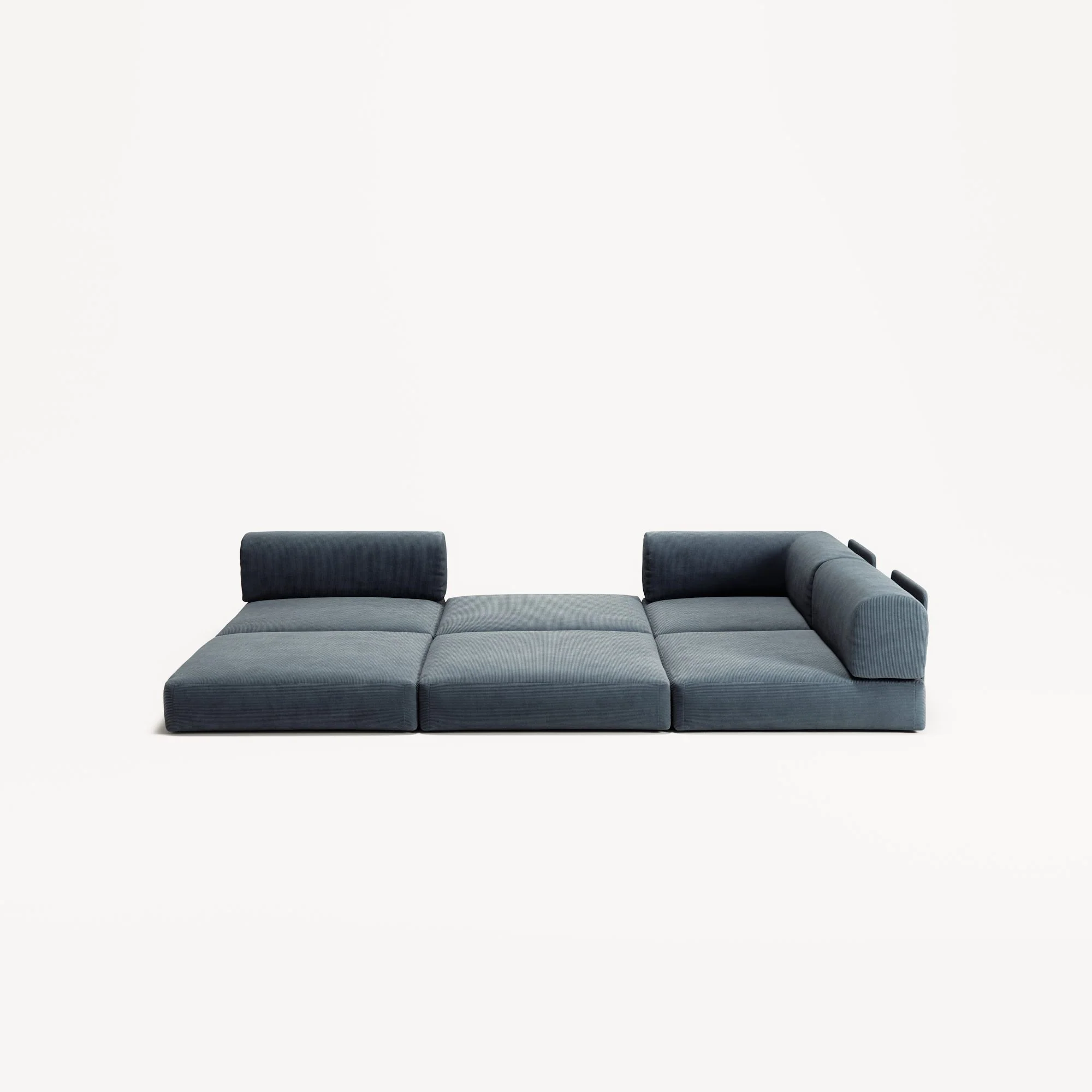 LUNA - 2 Seat Corner - Right - Corduroy Dark Blue - Image 4