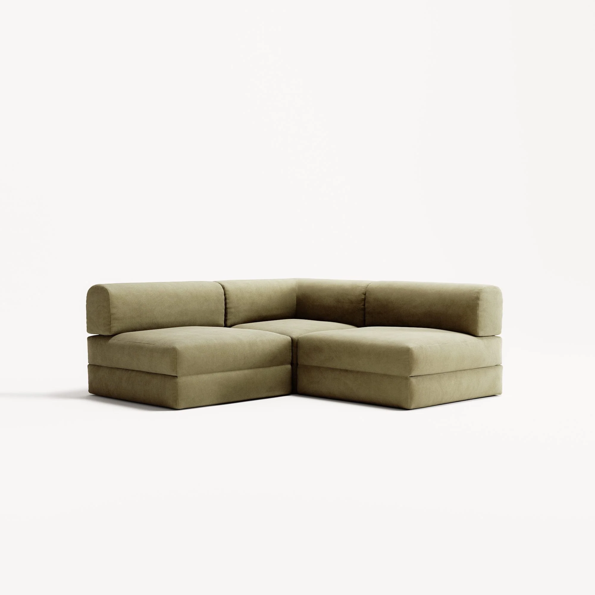 LUNA - 2 Seat Corner - Right - Corduroy Lime - Image 2