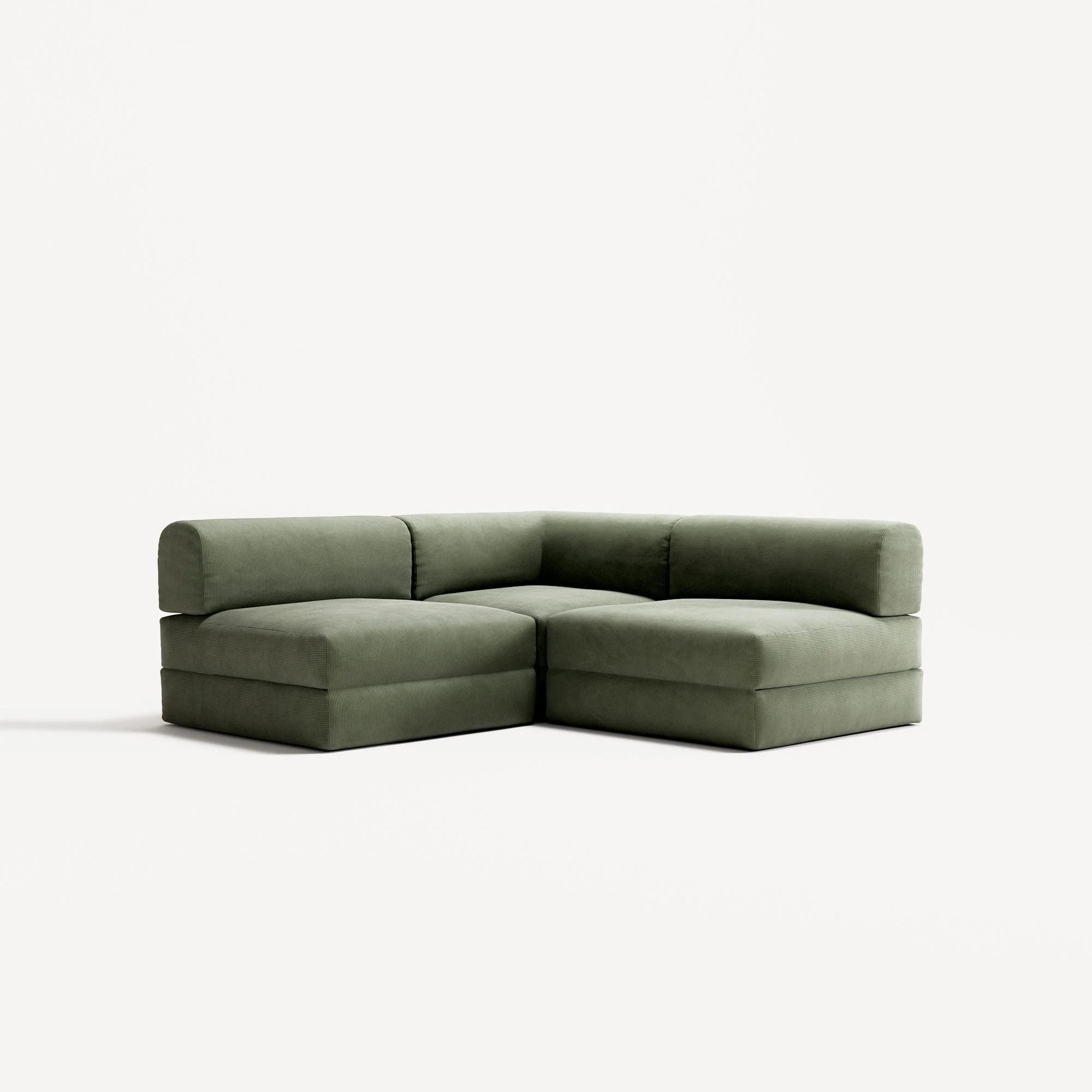 LUNA - 2 Seat Corner - Right - Corduroy Moss Green - Image 2