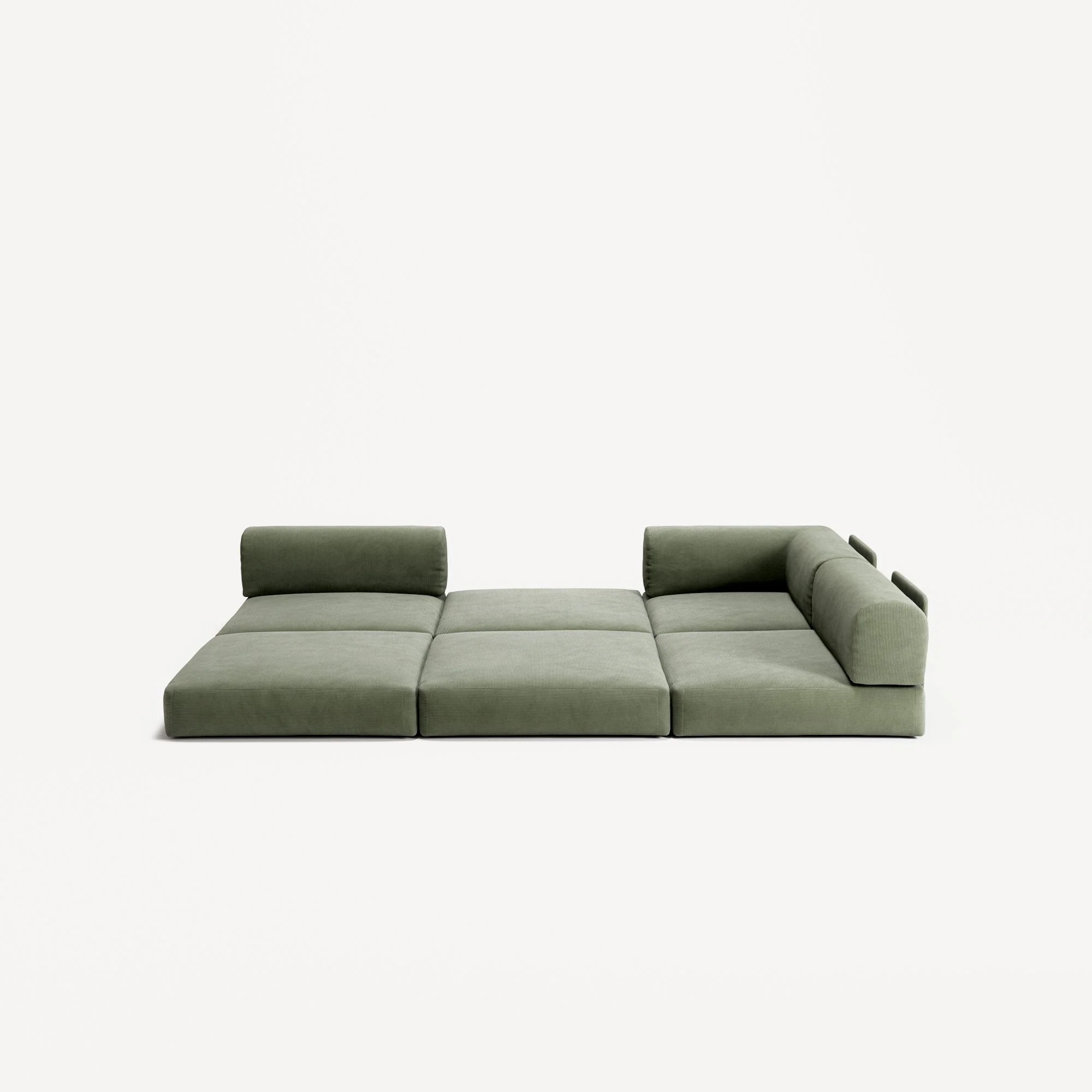 LUNA - 2 Seat Corner - Right - Corduroy Moss Green - Image 4