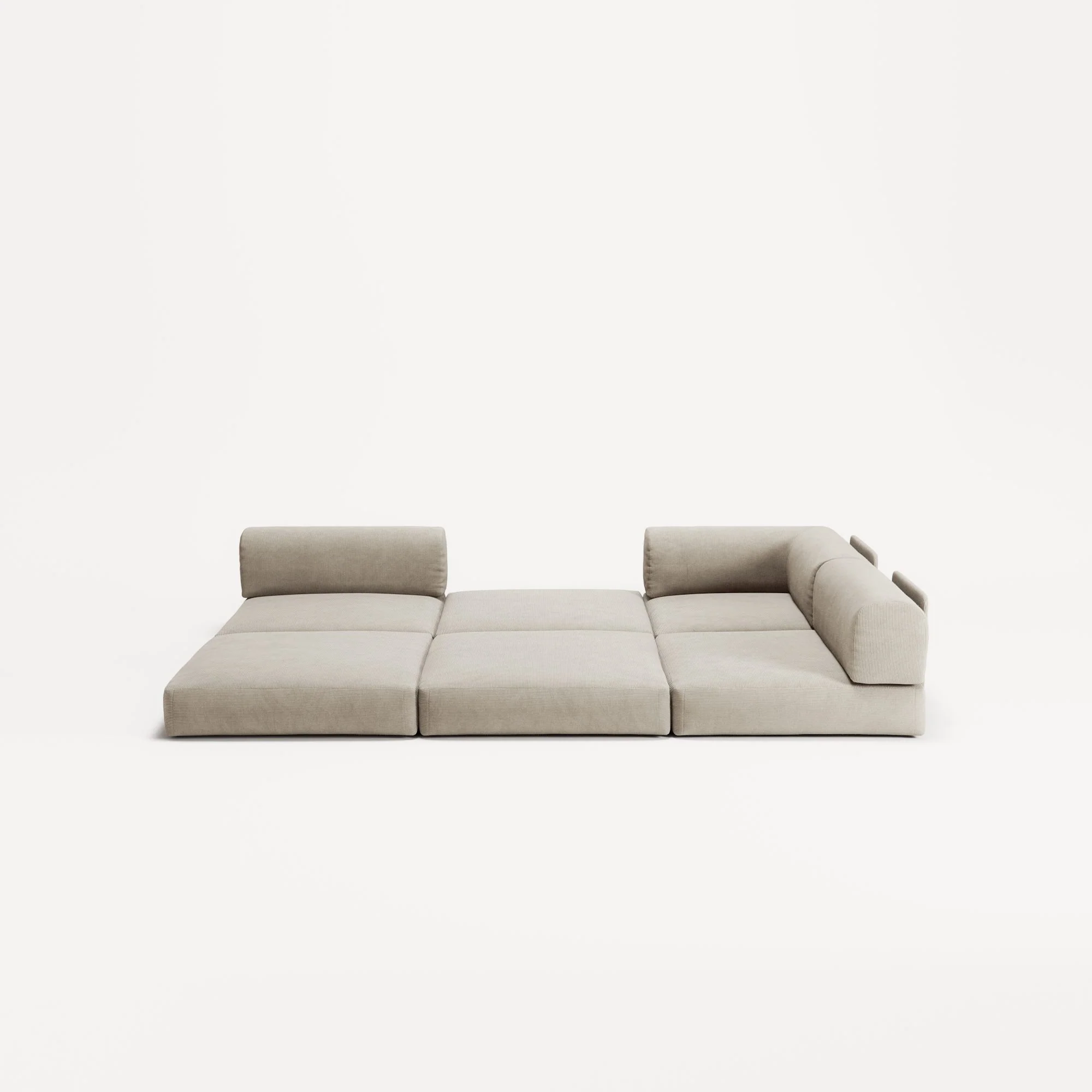 LUNA - 2 Seat Corner - Right - Corduroy Off-White - Image 4