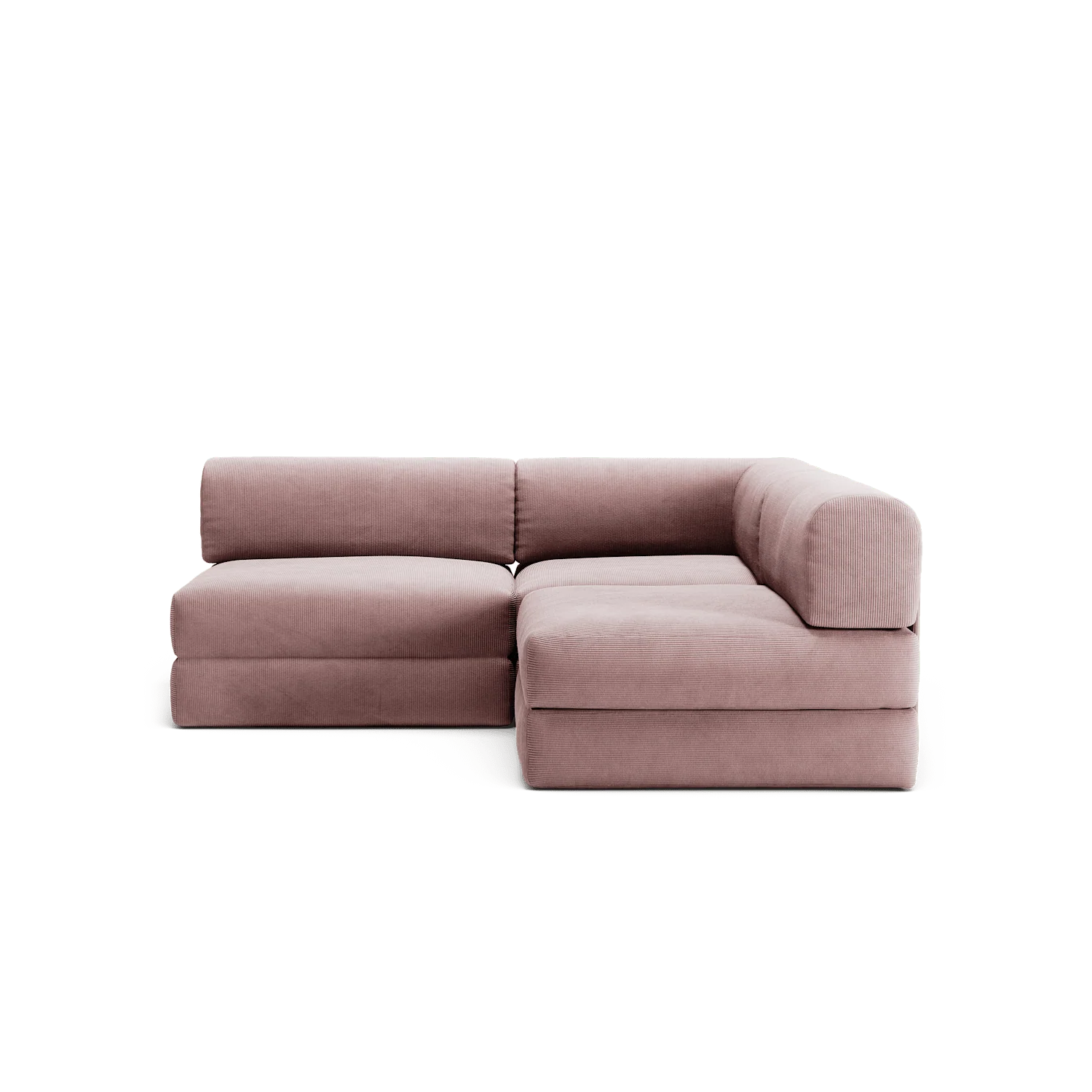 LUNA - 2 Seat Corner - Right - Corduroy Soft Pink