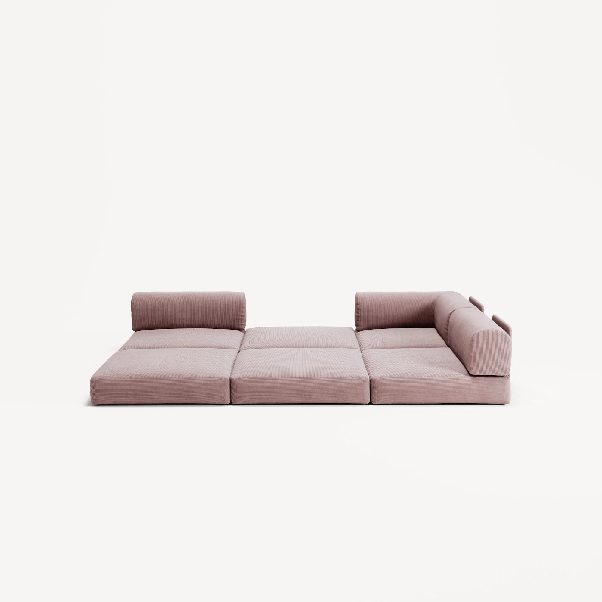 LUNA - 2 Seat Corner - Right - Corduroy Soft Pink - Image 4