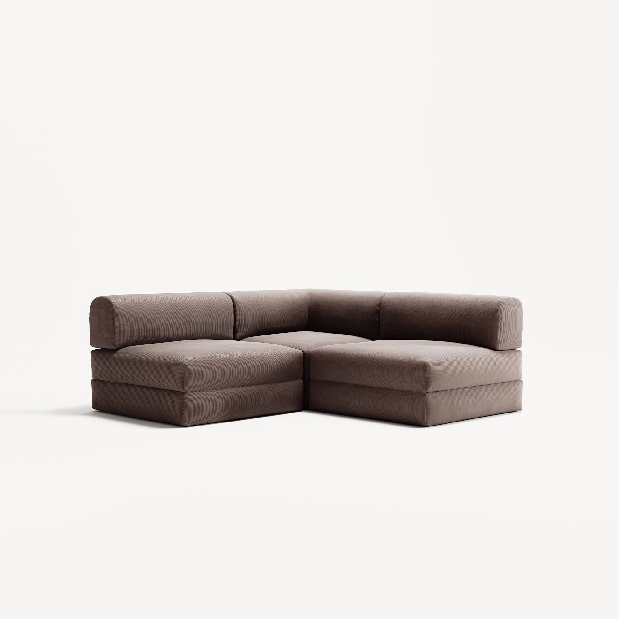 LUNA - 2 Seat Corner - Right - Corduroy Warm Brown - Image 2