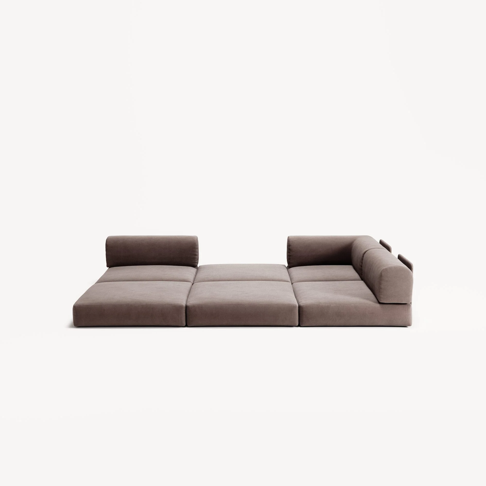 LUNA - 2 Seat Corner - Right - Corduroy Warm Brown - Image 4