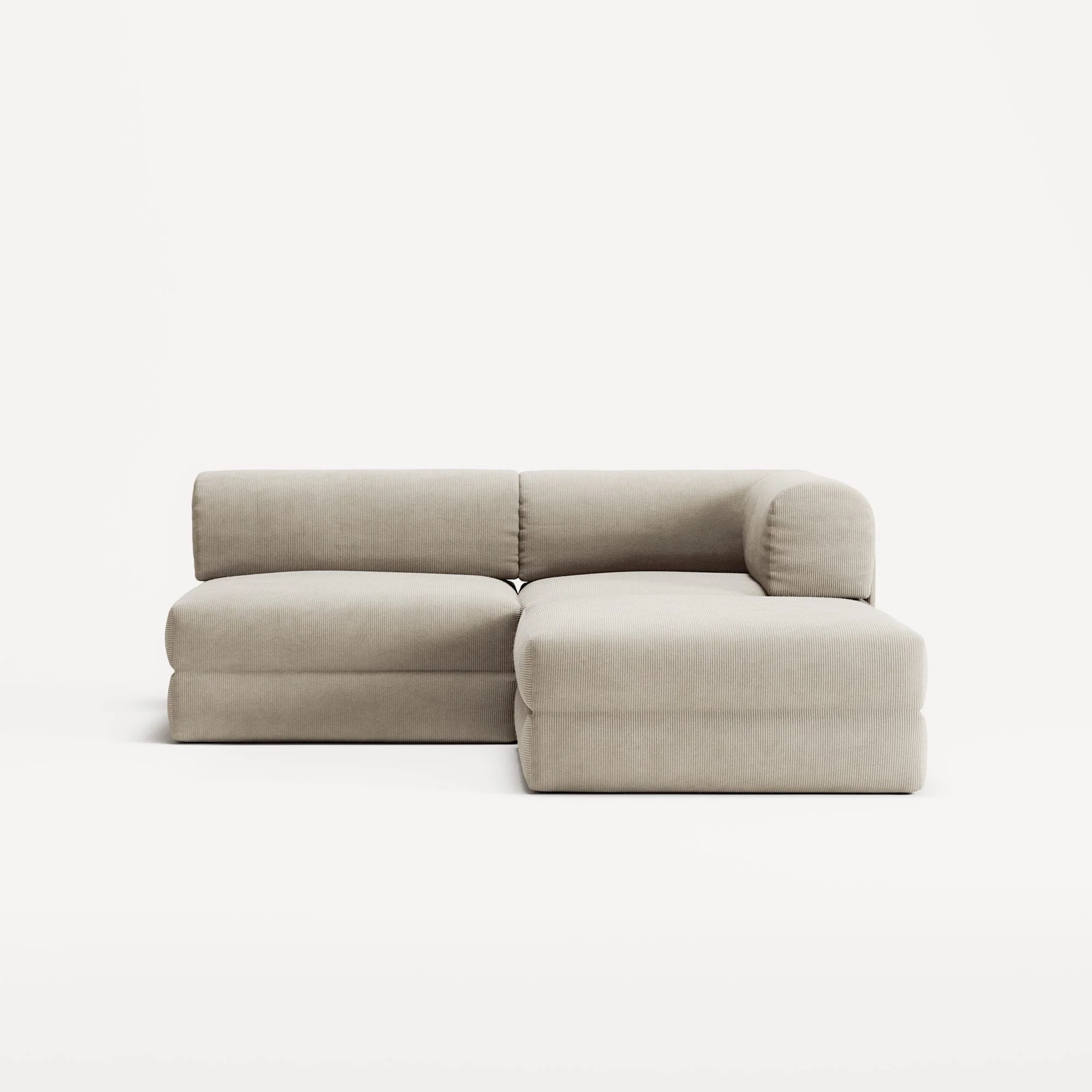 LUNA - 2 Seat with open end - Left - Corduroy Off-White - Image 5