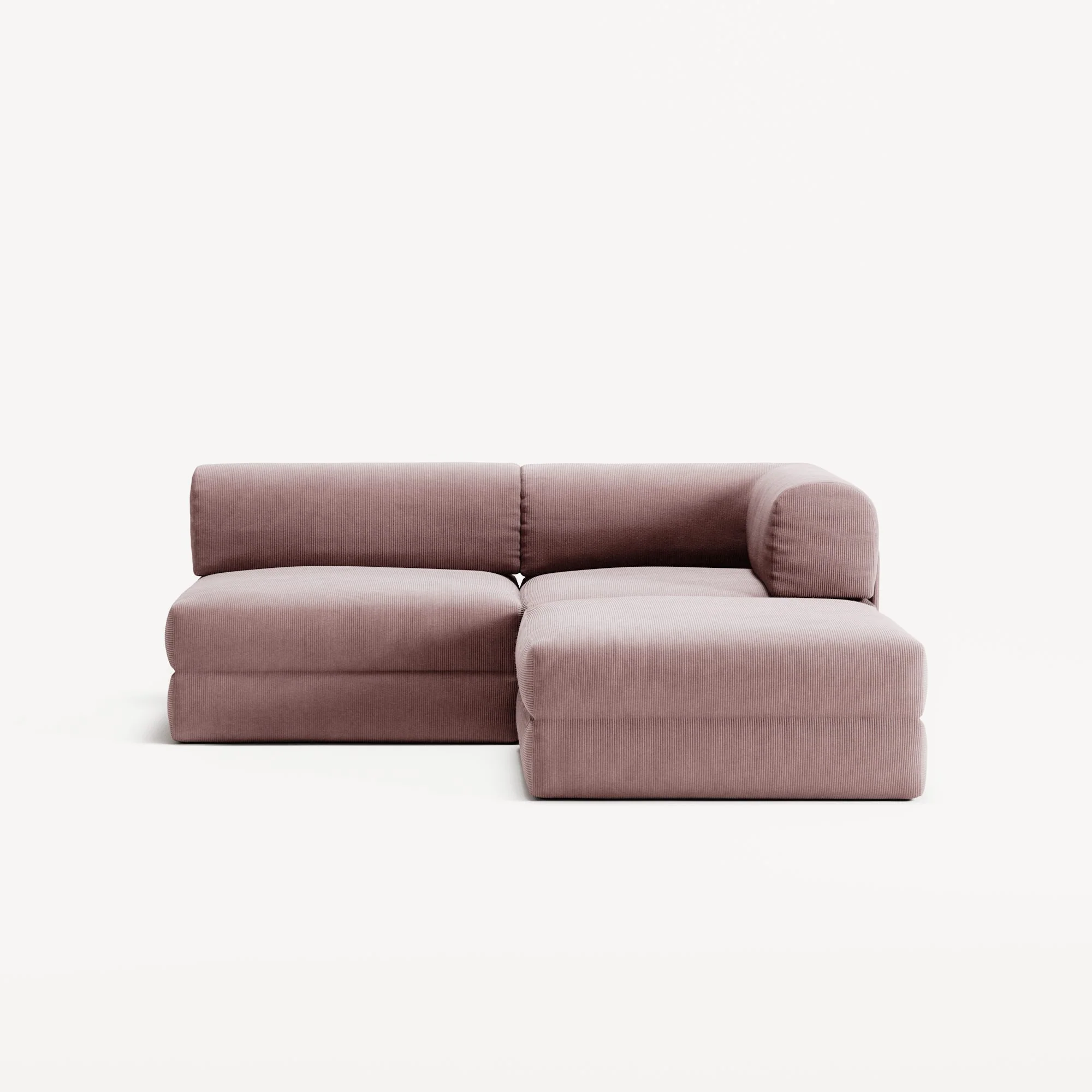 LUNA - 2 Seat with open end - Left - Corduroy Soft Pink - Image 5
