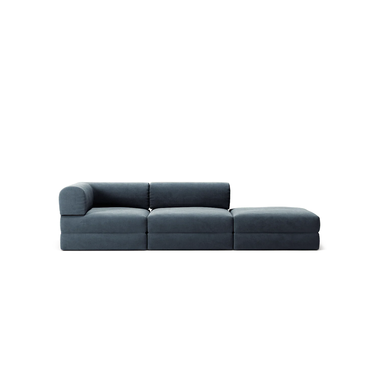 LUNA - 2 Seat with open end - Right - Corduroy Dark Blue
