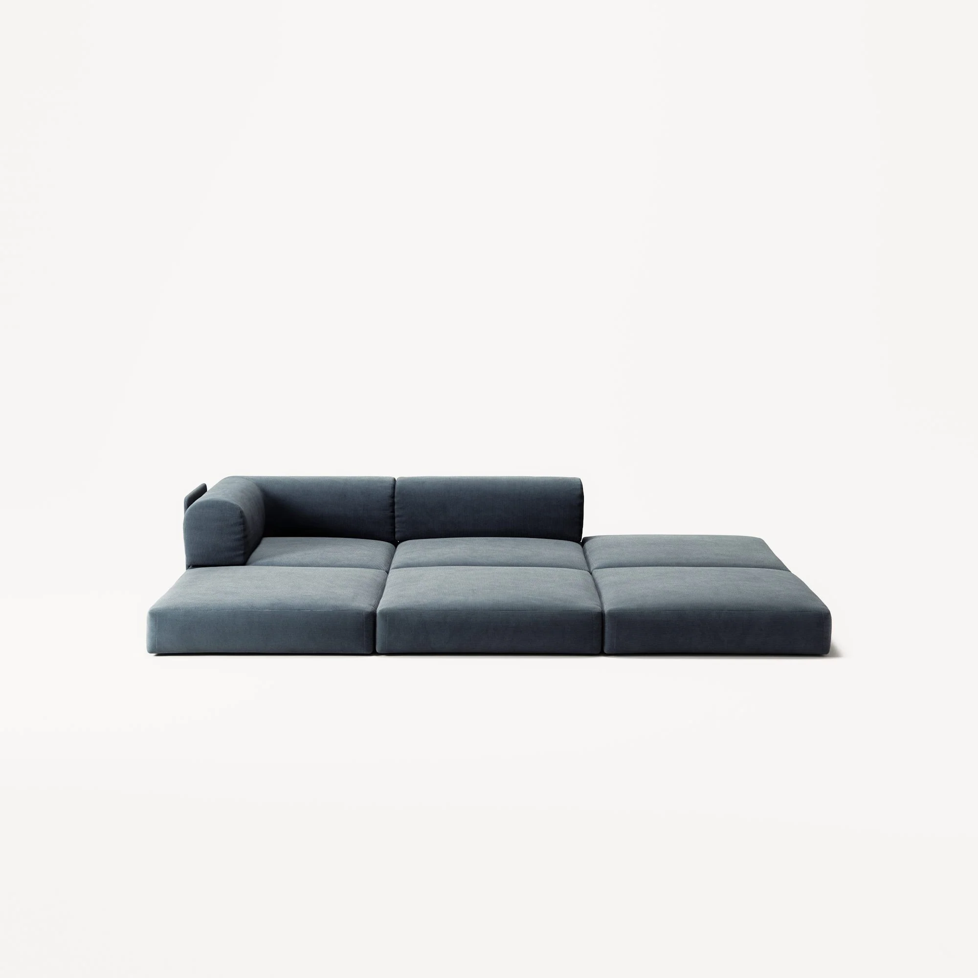 LUNA - 2 Seat with open end - Right - Corduroy Dark Blue - Image 4