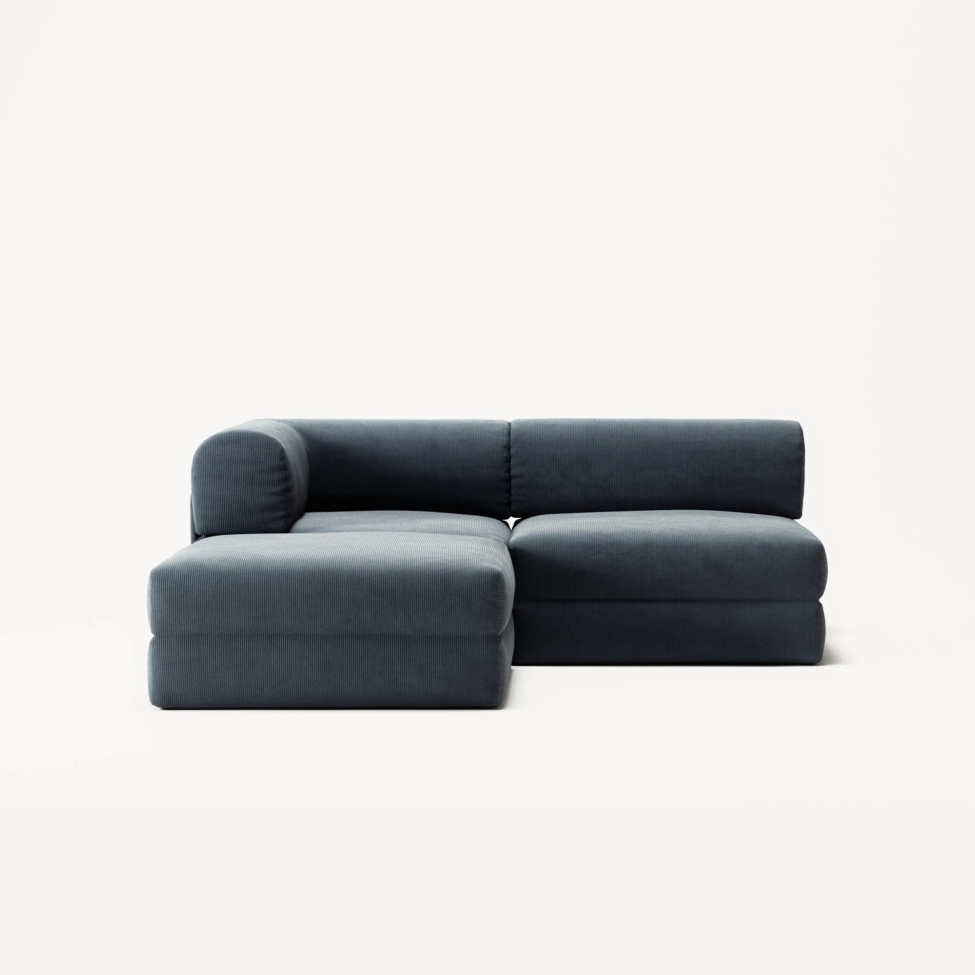 LUNA - 2 Seat with open end - Right - Corduroy Dark Blue - Image 5