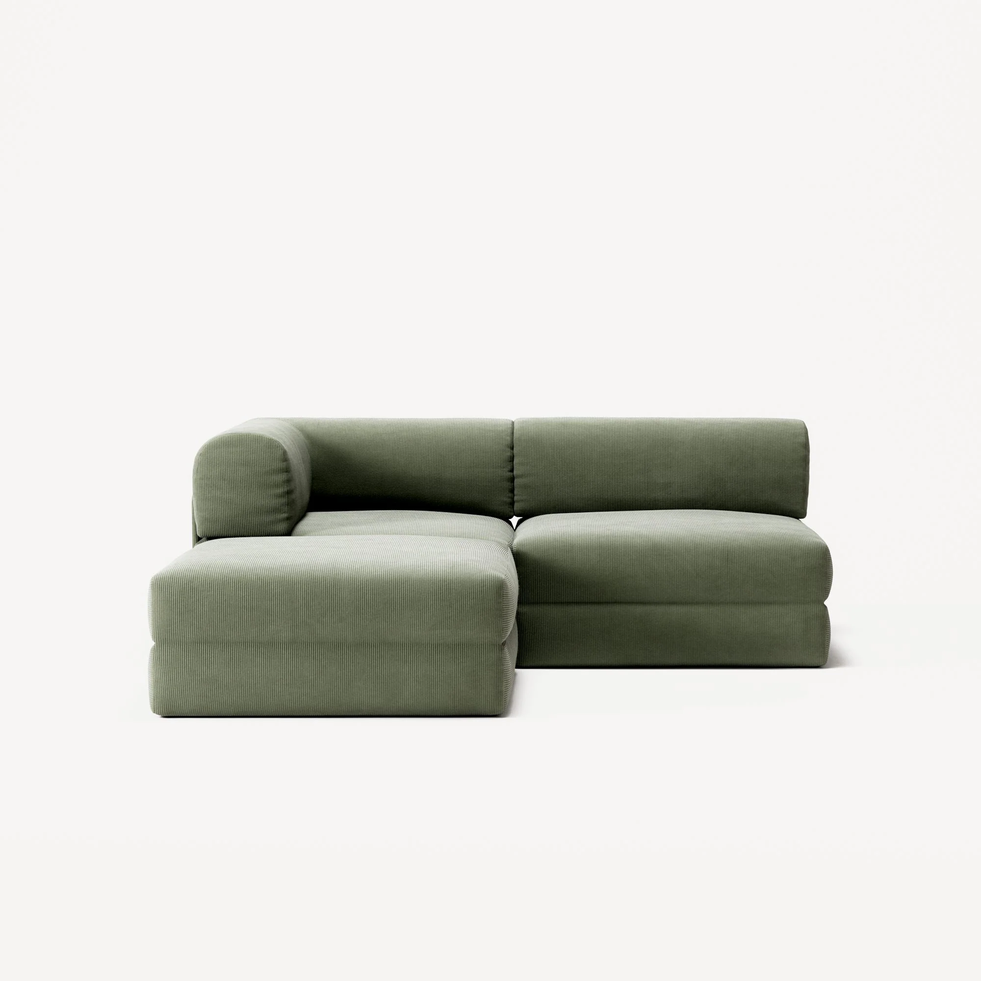 LUNA - 2 Seat with open end - Right - Corduroy Moss Green - Image 5