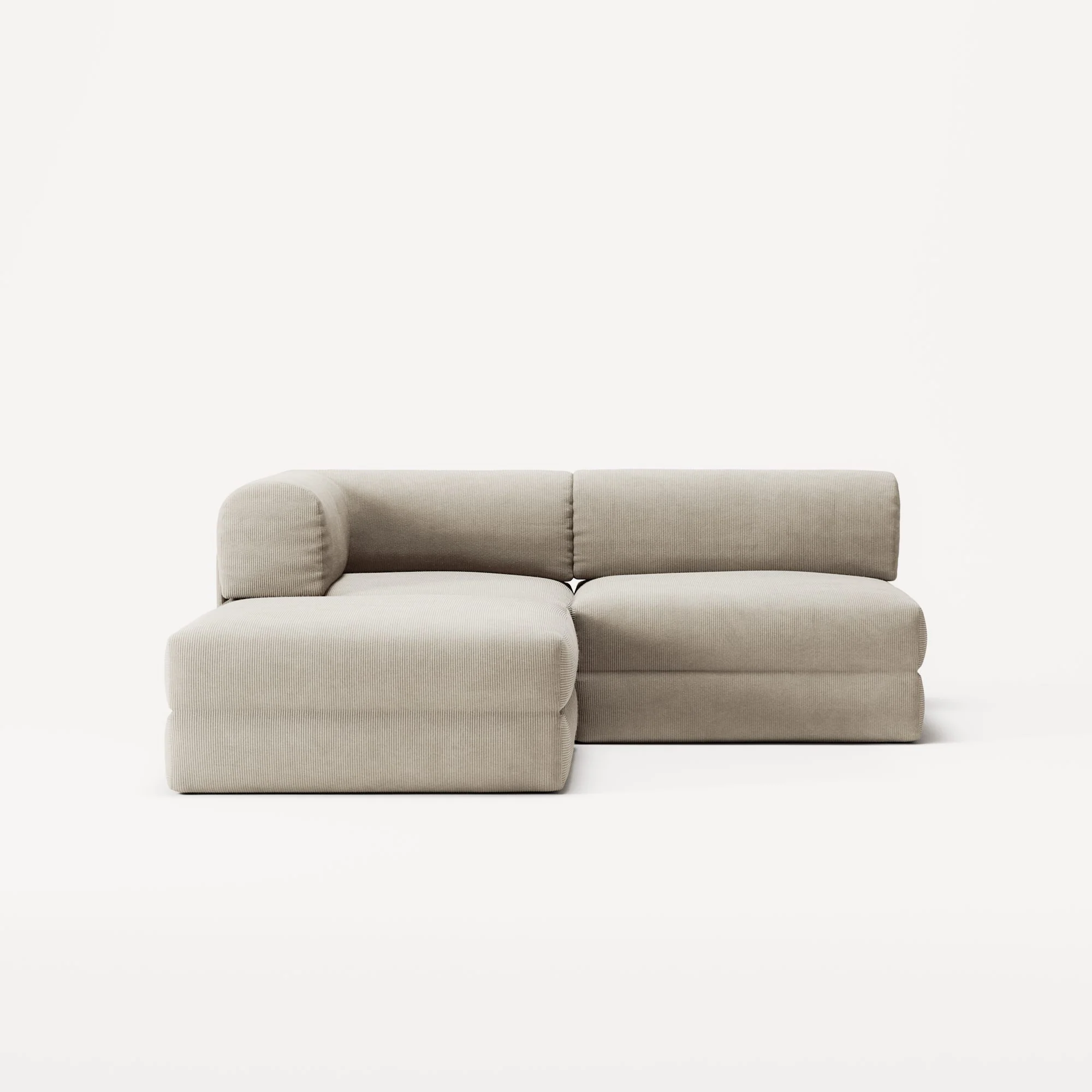 LUNA - 2 Seat with open end - Right - Corduroy Off-White - Image 5