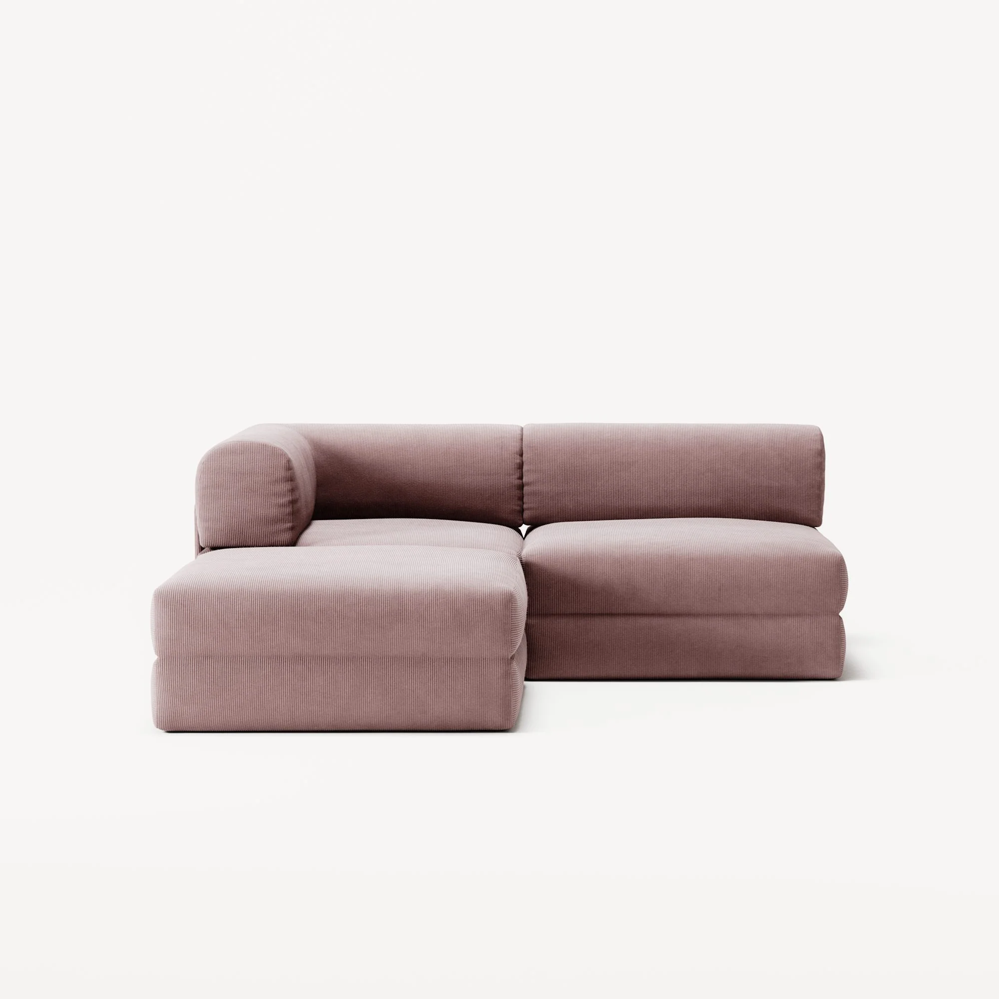 LUNA - 2 Seat with open end - Right - Corduroy Soft Pink - Image 5