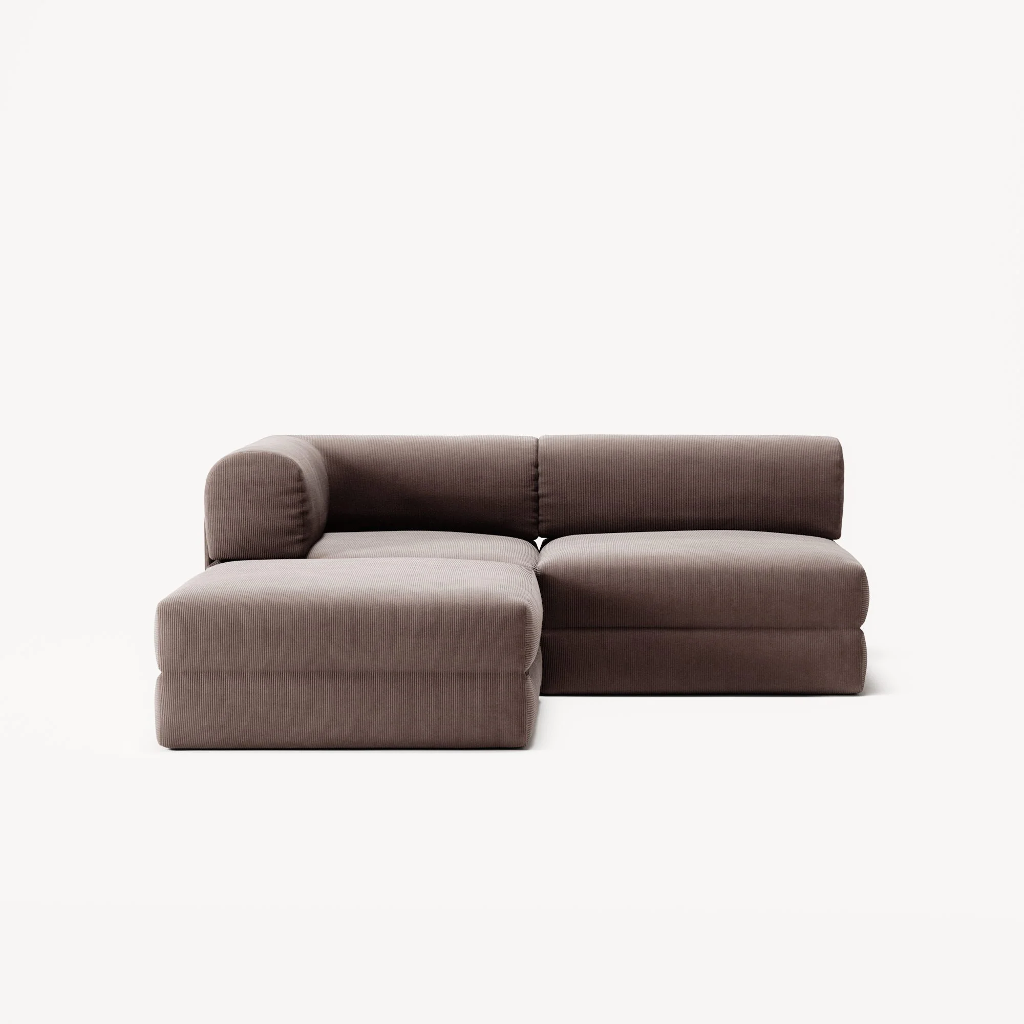 LUNA - 2 Seat with open end - Right - Corduroy Warm Brown - Image 5