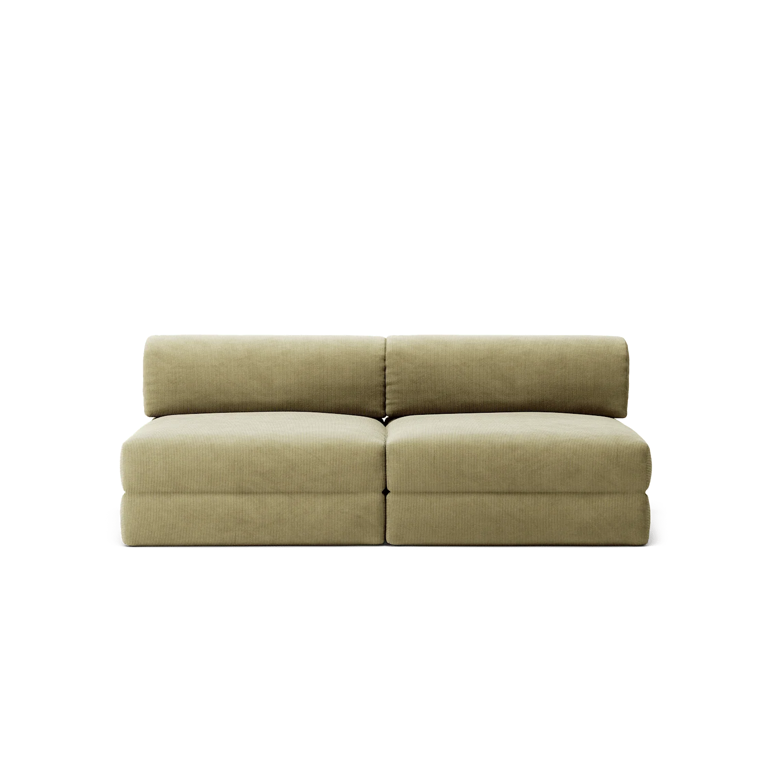 LUNA - 2 Seater Lounge - Corduroy Lime