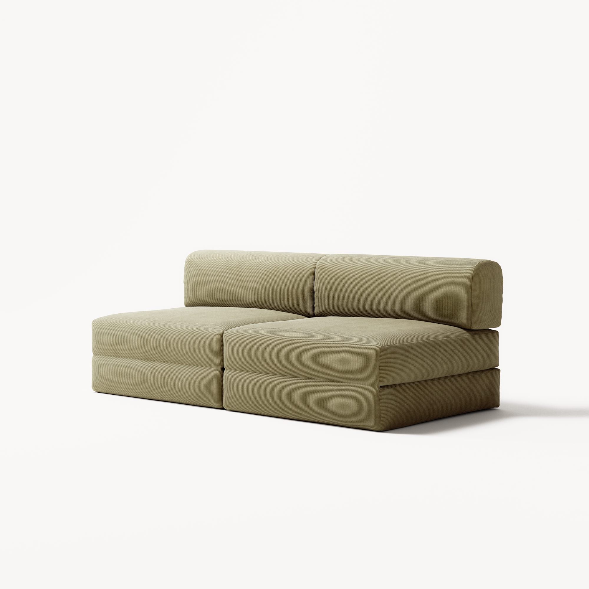 LUNA - 2 Seater Lounge - Corduroy Lime - Image 2