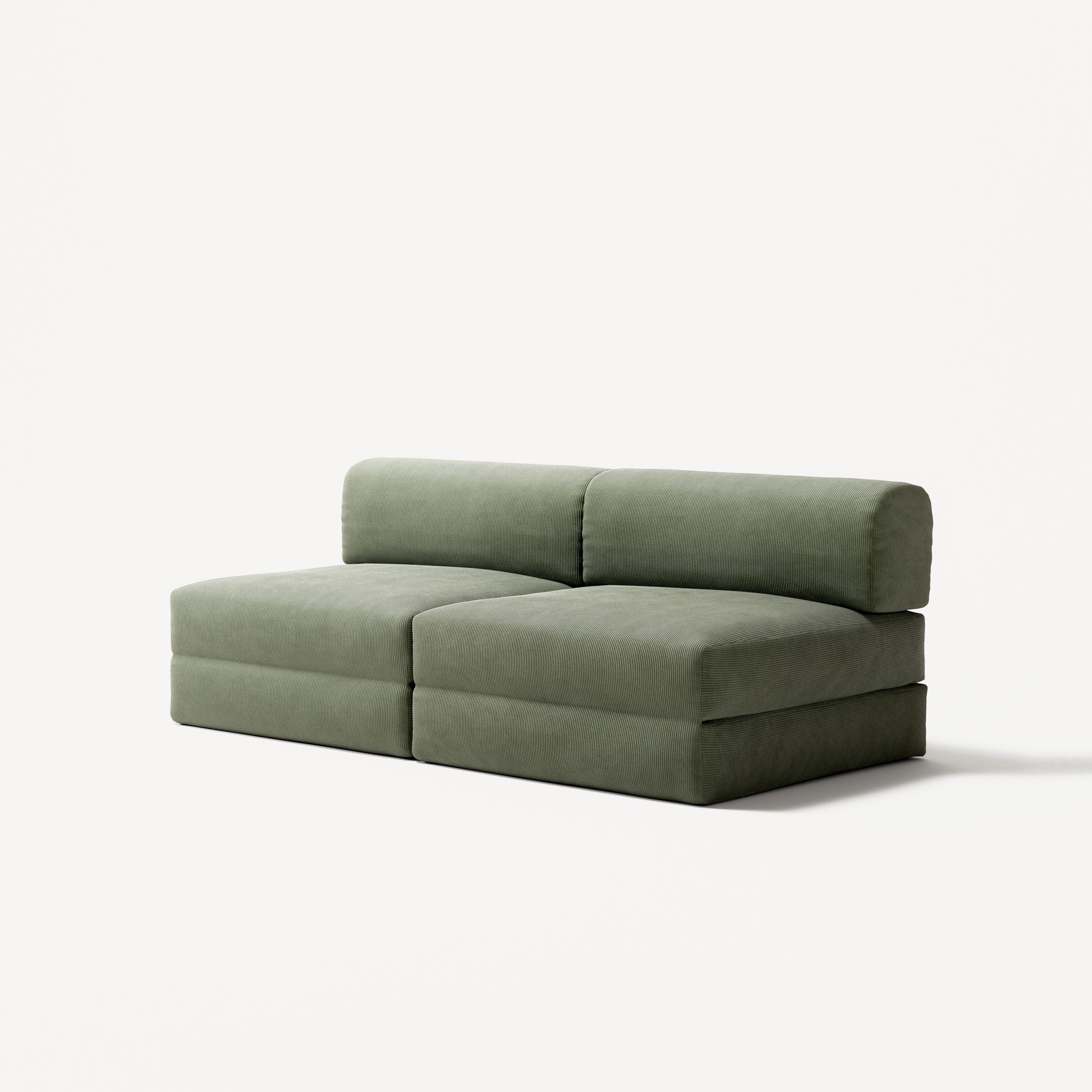 LUNA - 2 Seater Lounge - Corduroy Moss Green - Image 2