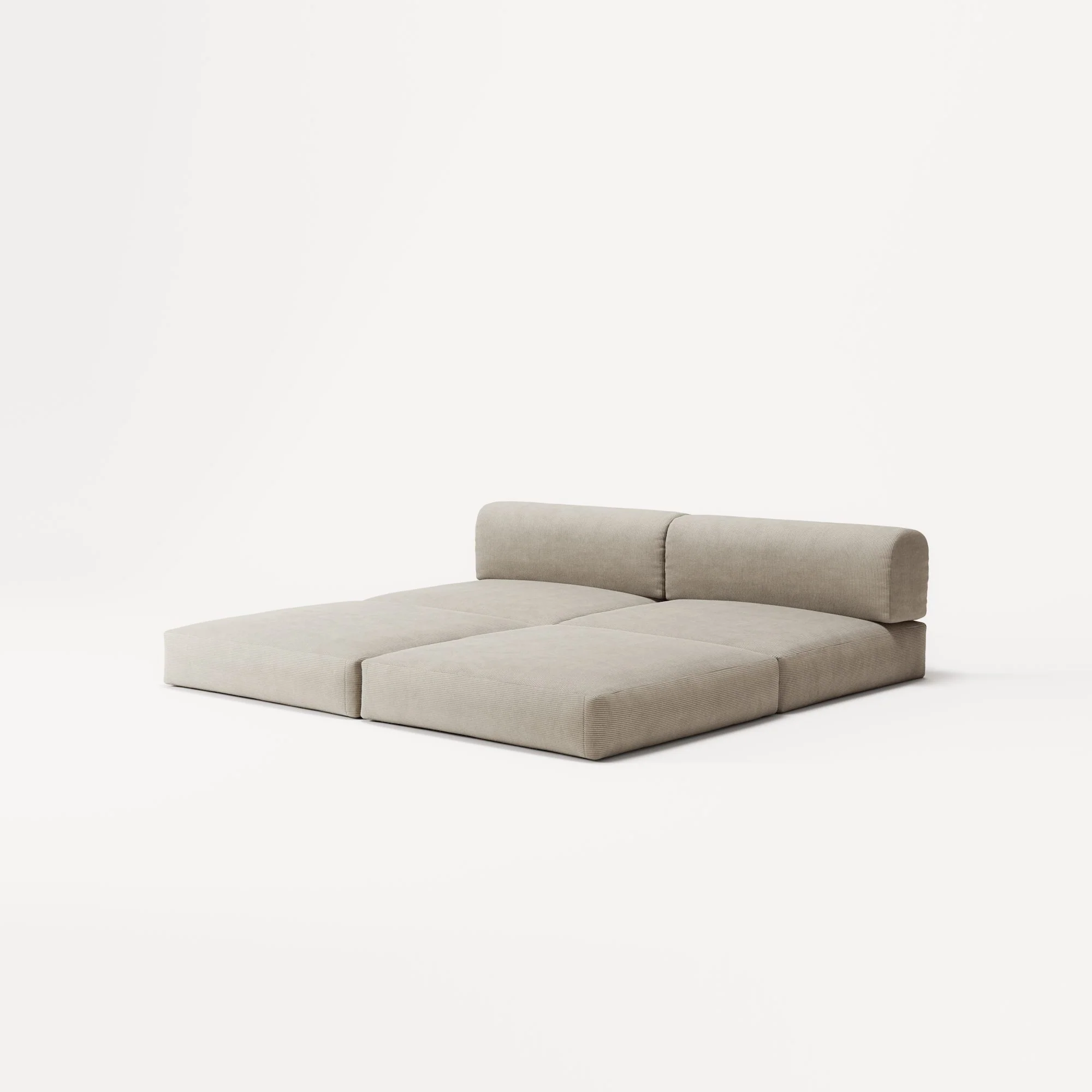 LUNA - 2 Seater Lounge - Corduroy Off-White - Image 4