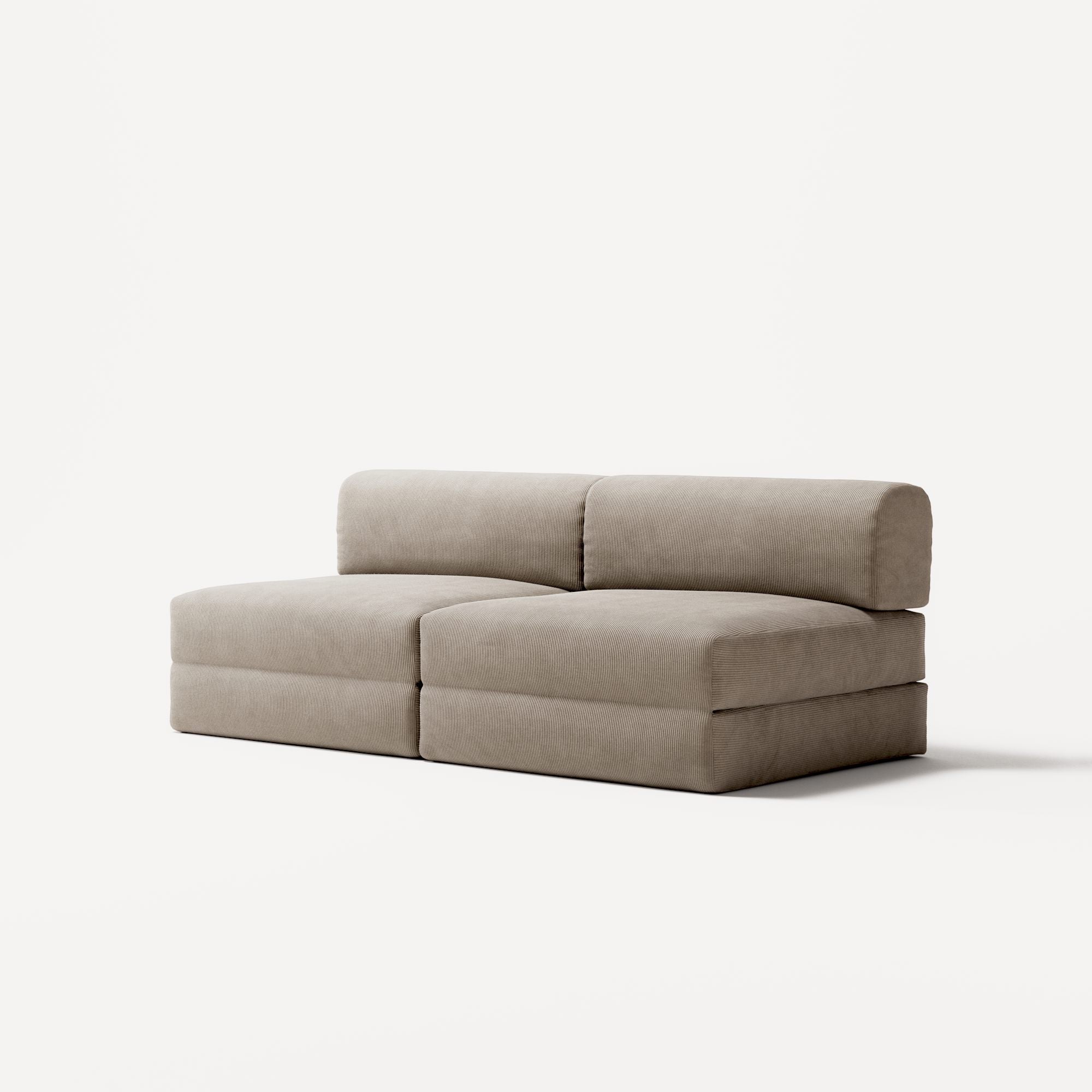 LUNA - 2 Seater Lounge - Corduroy Pale Beige - Image 2
