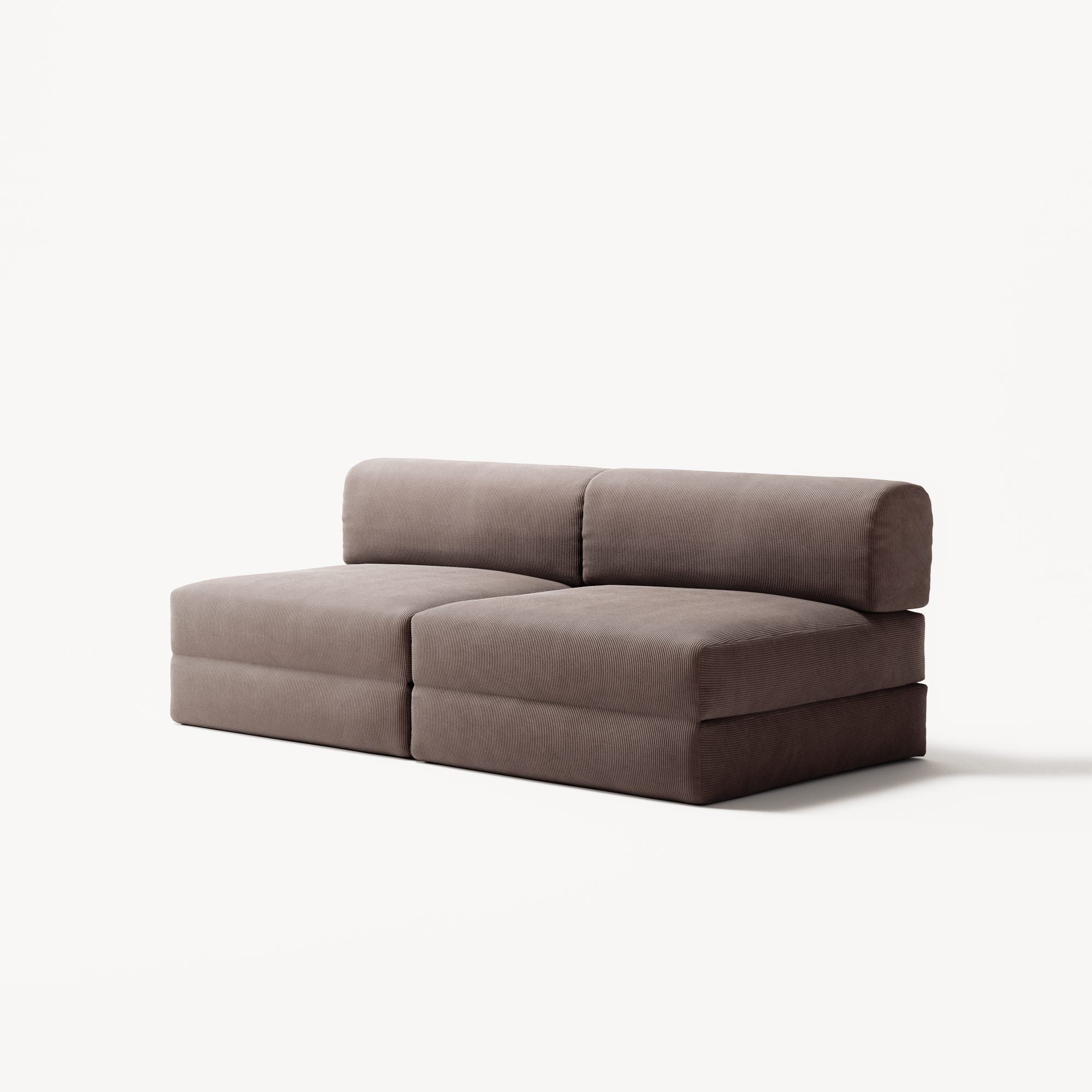 LUNA - 2 Seater Lounge - Corduroy Warm Brown - Image 2