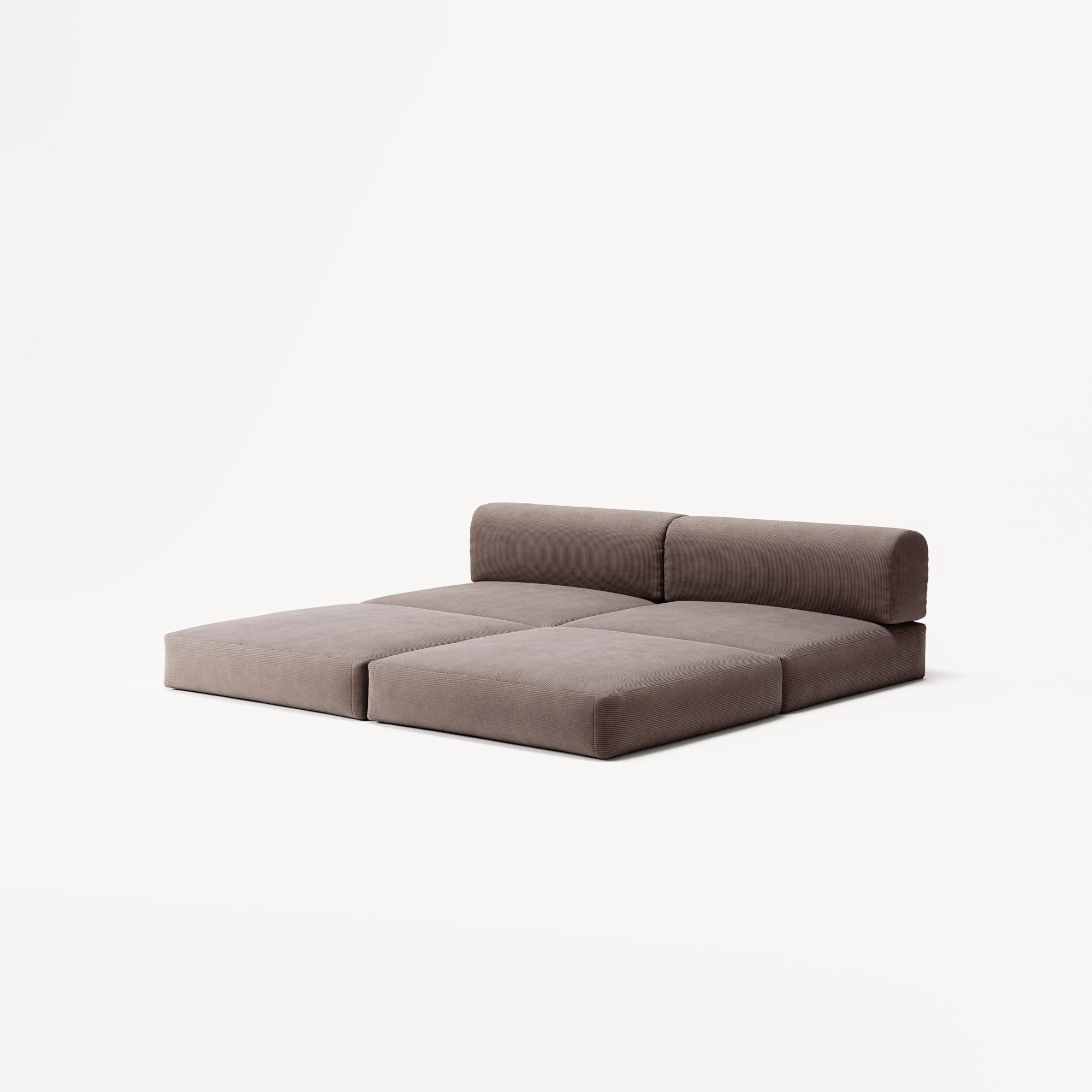 LUNA - 2 Seater Lounge - Corduroy Warm Brown - Image 4