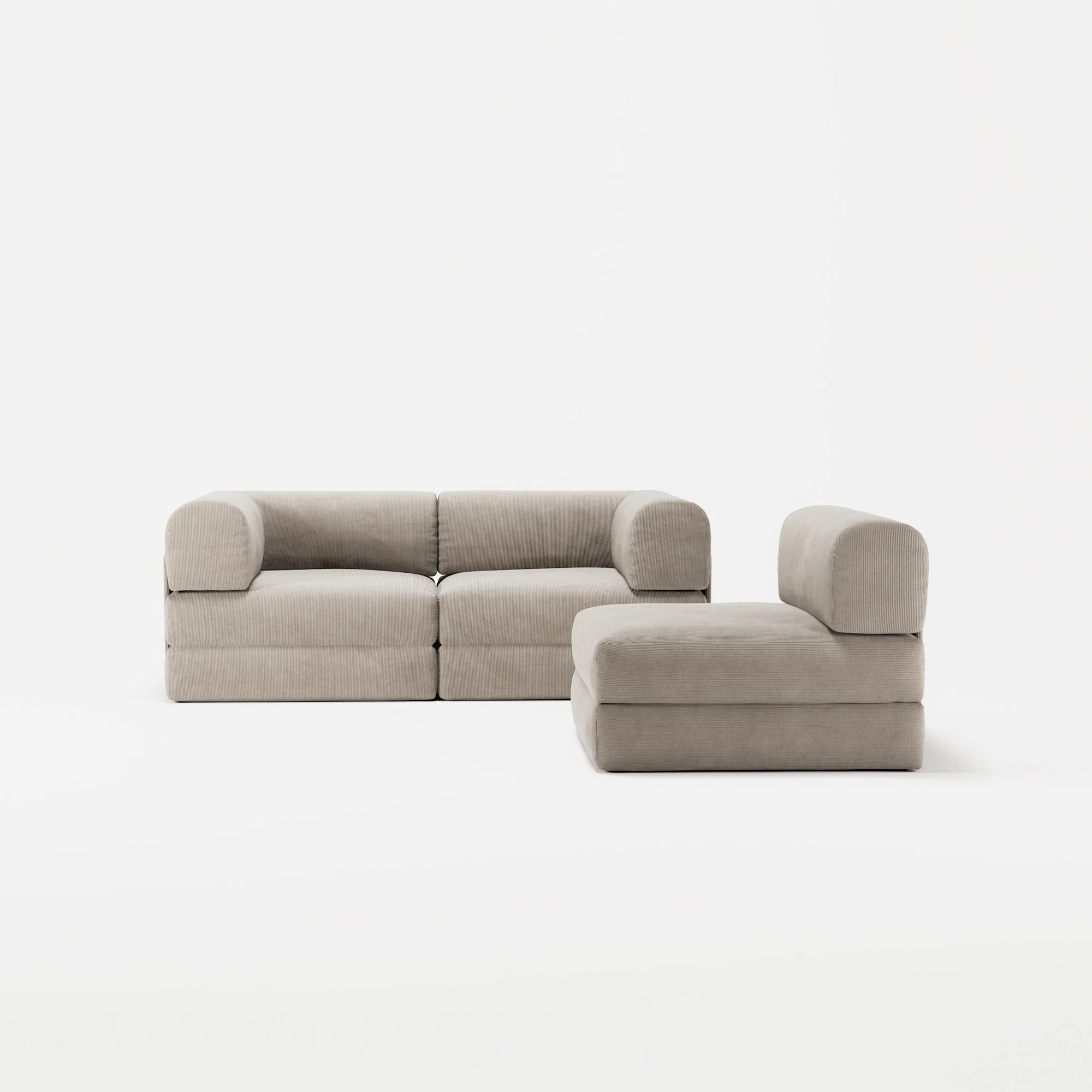 LUNA - 3 Seat - Corduroy Pale Beige - Image 5
