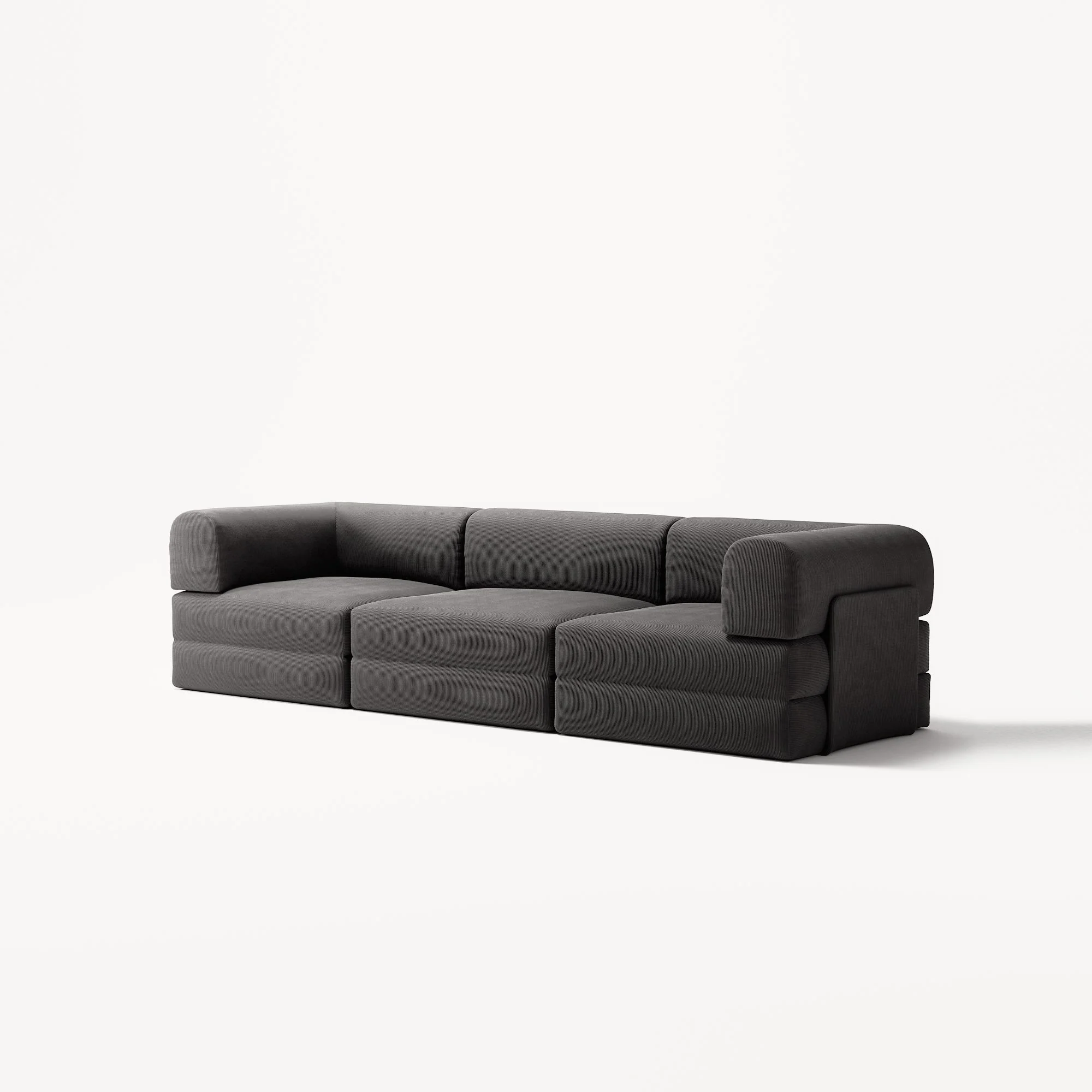 LUNA - 3 Seat - Corduroy Charcoal - Image 2