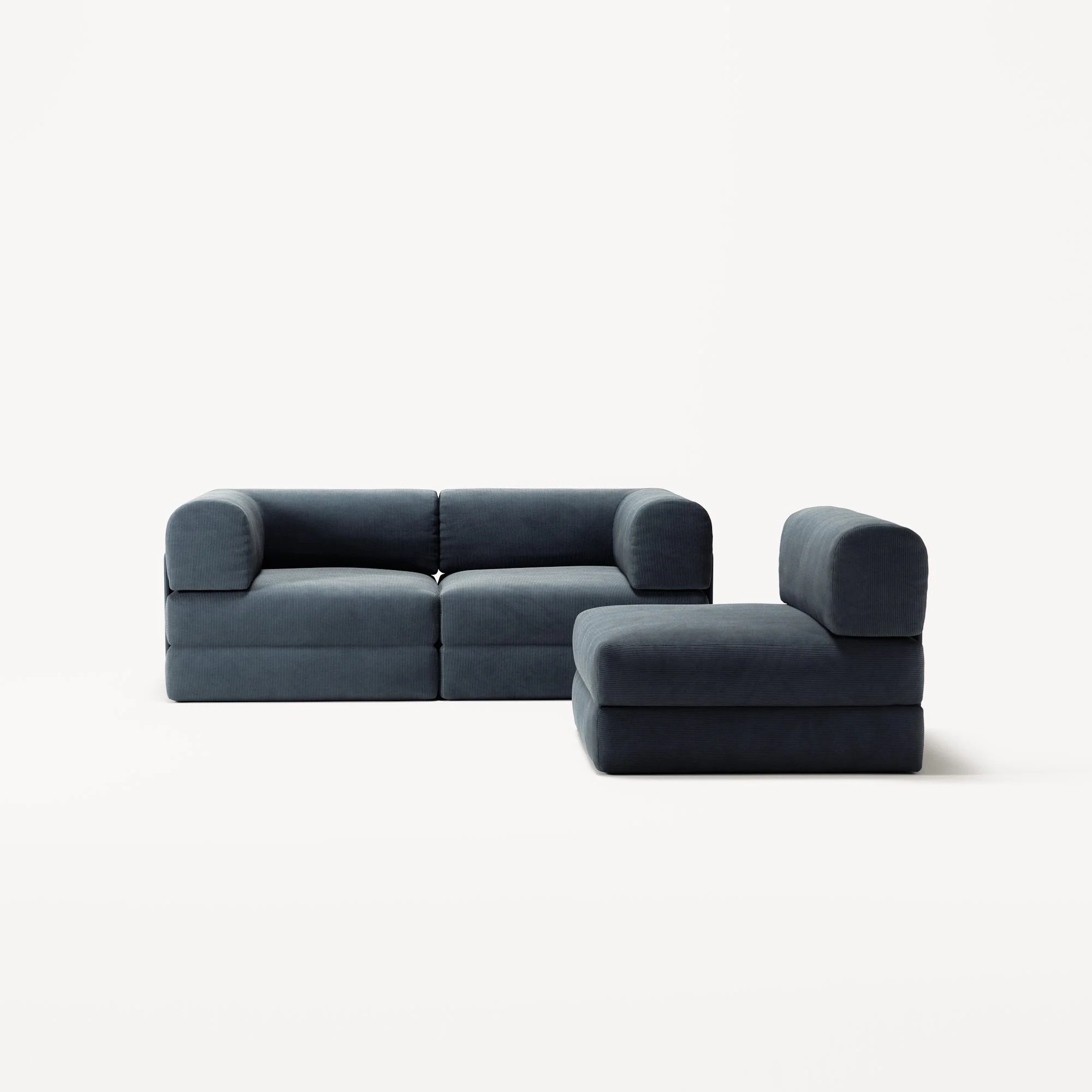 LUNA - 3 Seat - Corduroy Dark Blue - Image 5