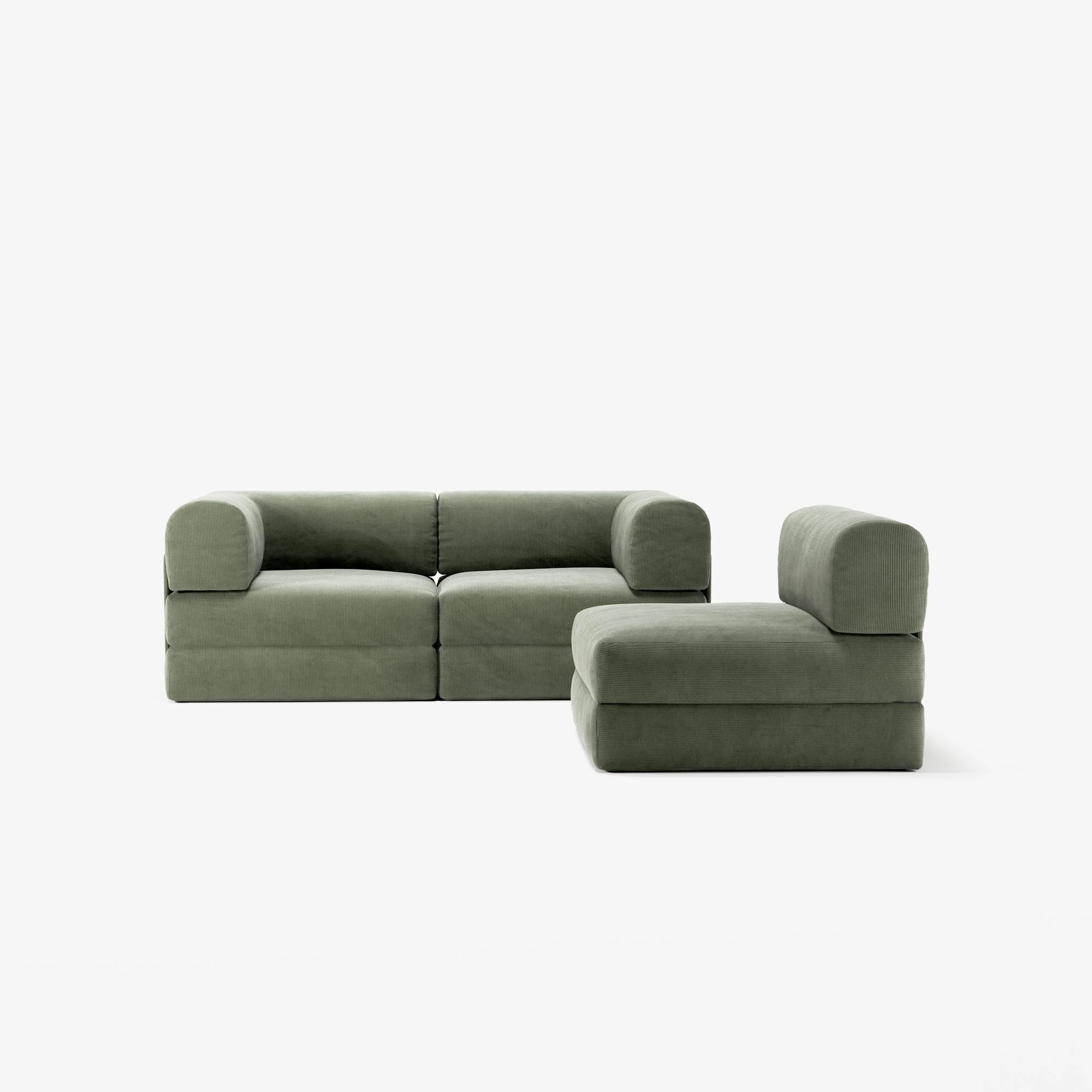 LUNA - 3 Seat - Corduroy Moss Green - Image 5