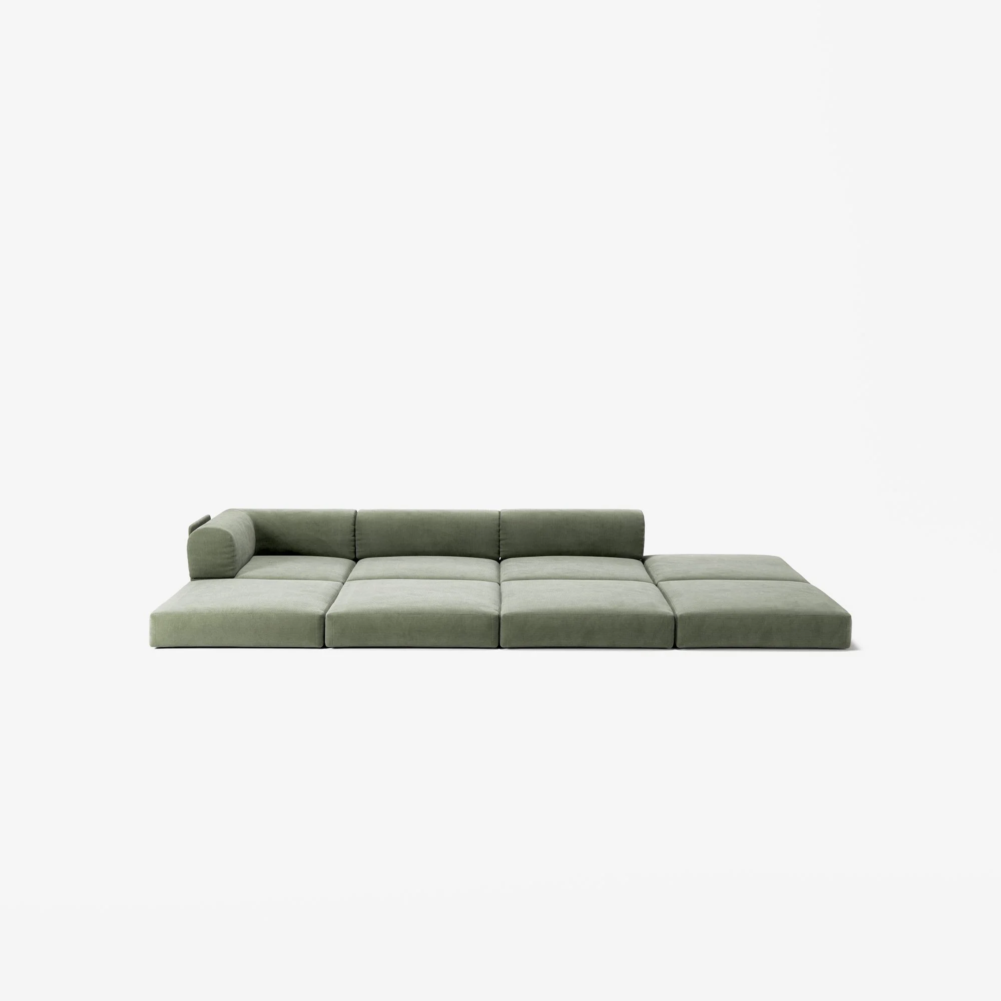 LUNA - 3 Seat with open end - Right - Corduroy Moss Green - Image 4