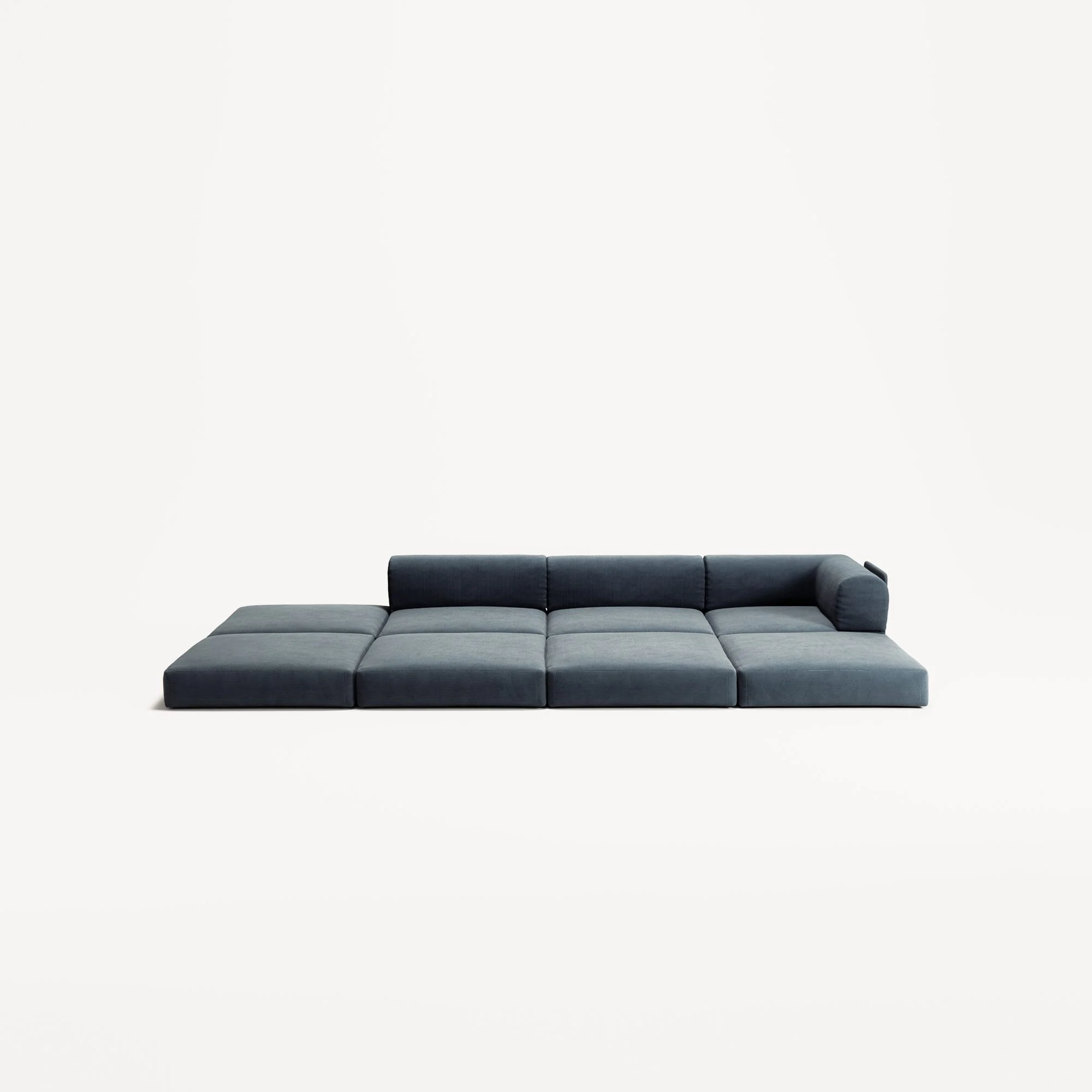 LUNA - 3 Seat with open end - Left - Corduroy Dark Blue - Image 4