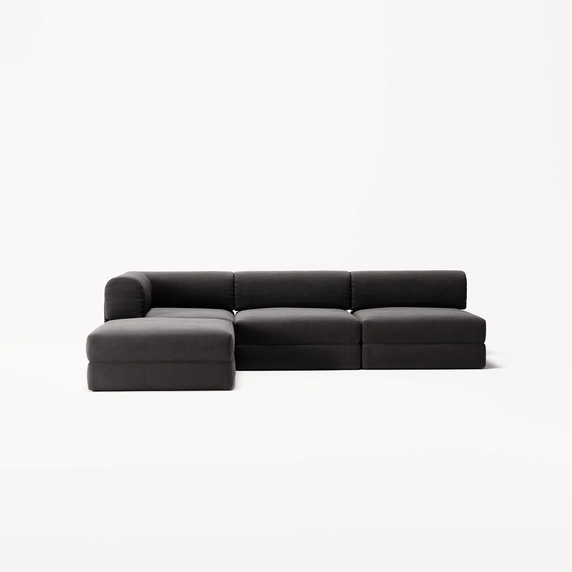 LUNA - 3 Seat with open end - Right - Corduroy Charcoal - Image 5