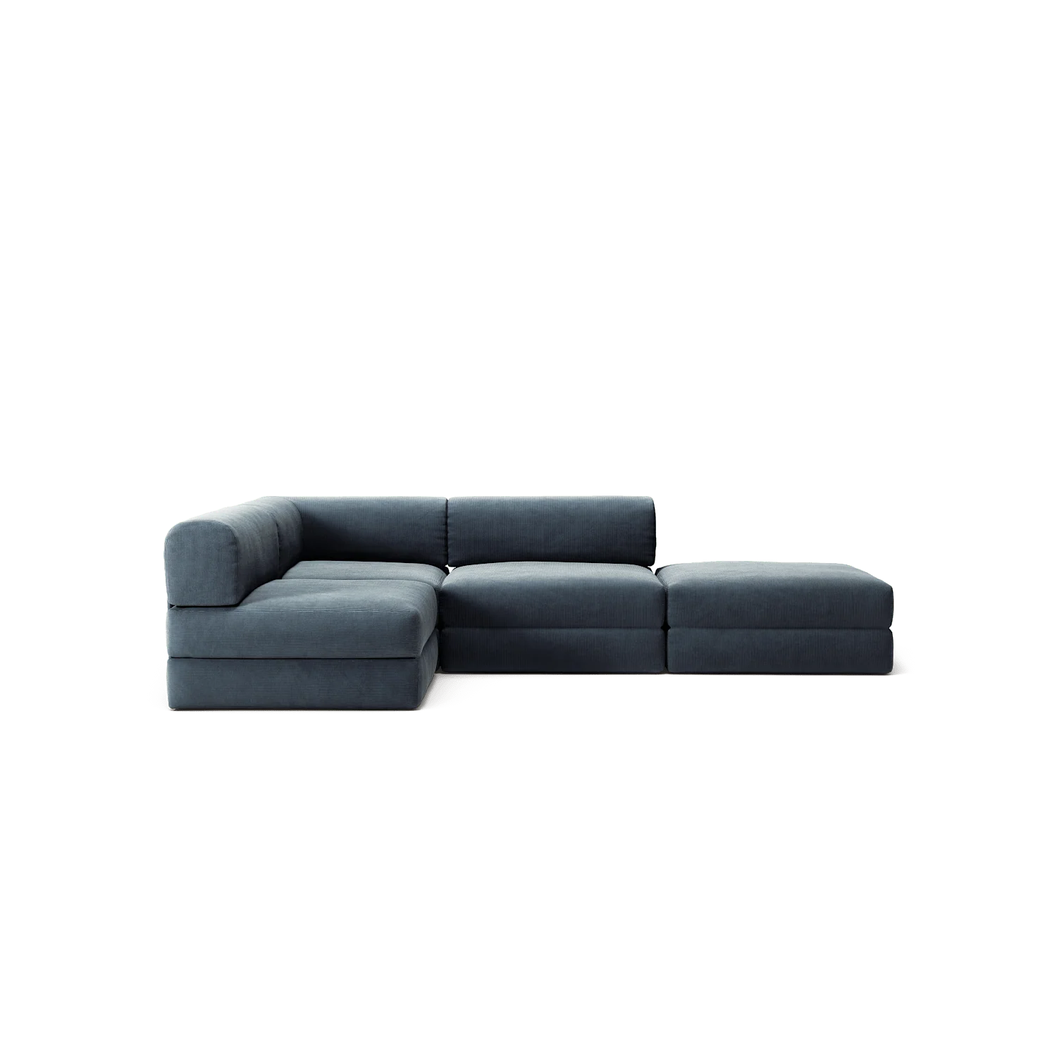 LUNA - 3 Seat with open end - Right - Corduroy Dark Blue