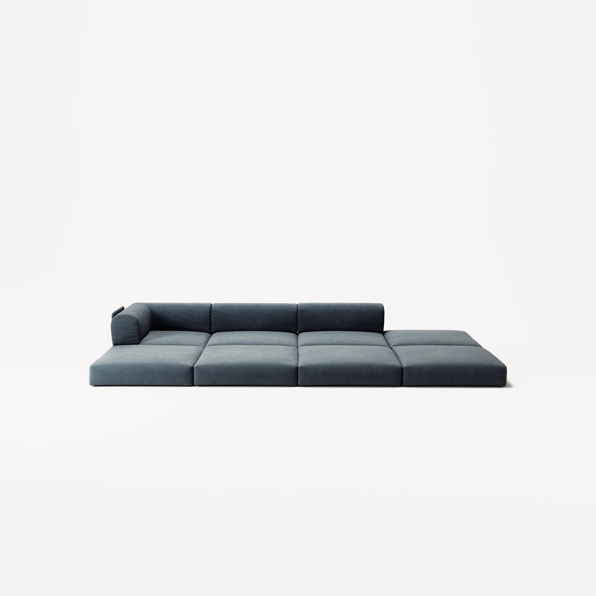 LUNA - 3 Seat with open end - Right - Corduroy Dark Blue - Image 4